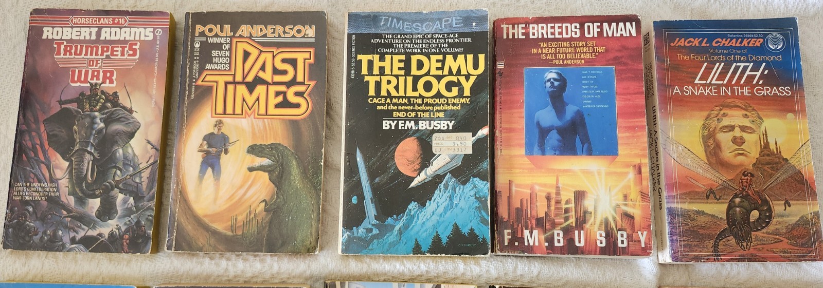 Vintage Sci Fi Fantasy Paperback Books 1980’s Science Fiction Book Lot x 15