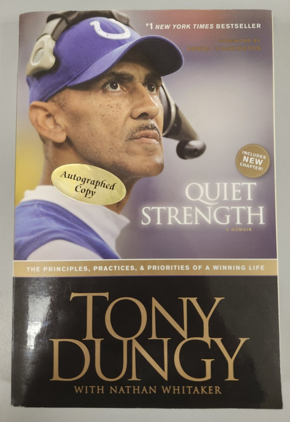 Quiet Strength, Tony Dungy, Trade PB, Signed