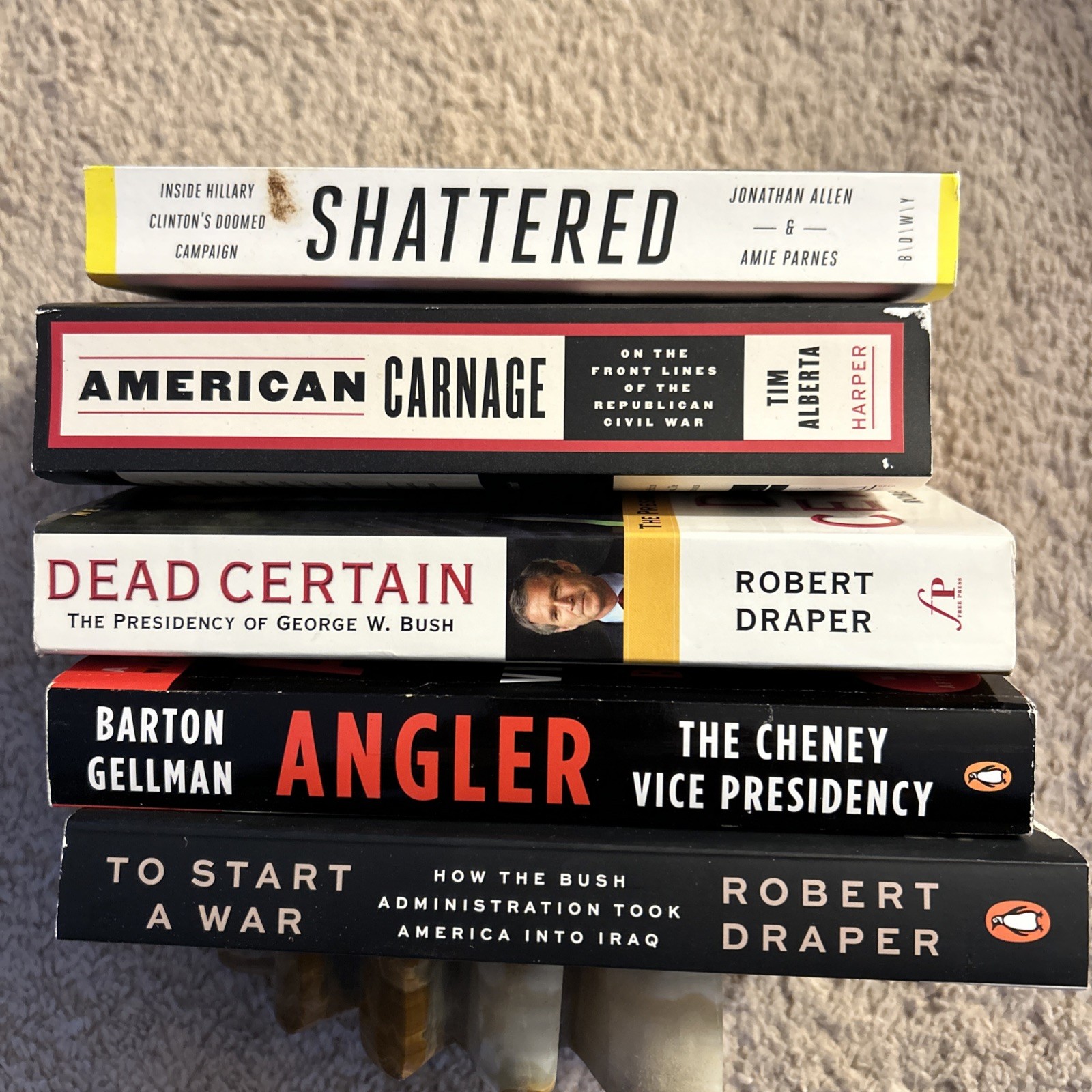 2000s Political History Book Bundle Lot (Bush, Cheney, Clinton, Trump)