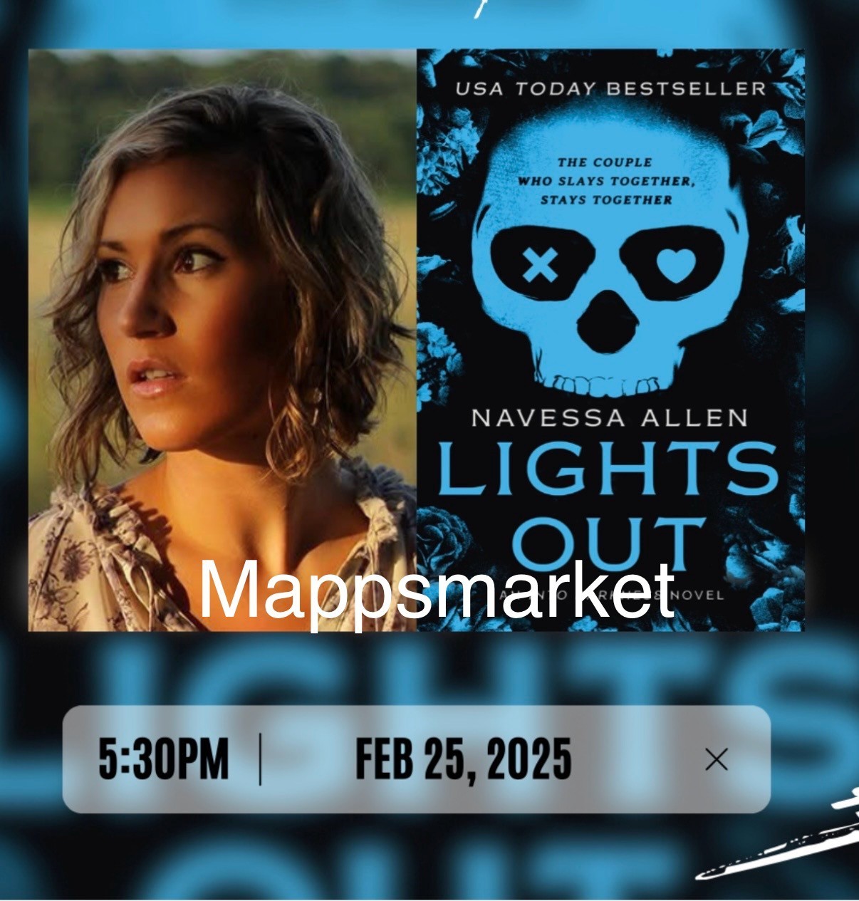 SIGNED IN PERSON Lights Out (Into Darkness #1) by Navessa Allen (2024, Trade PB)