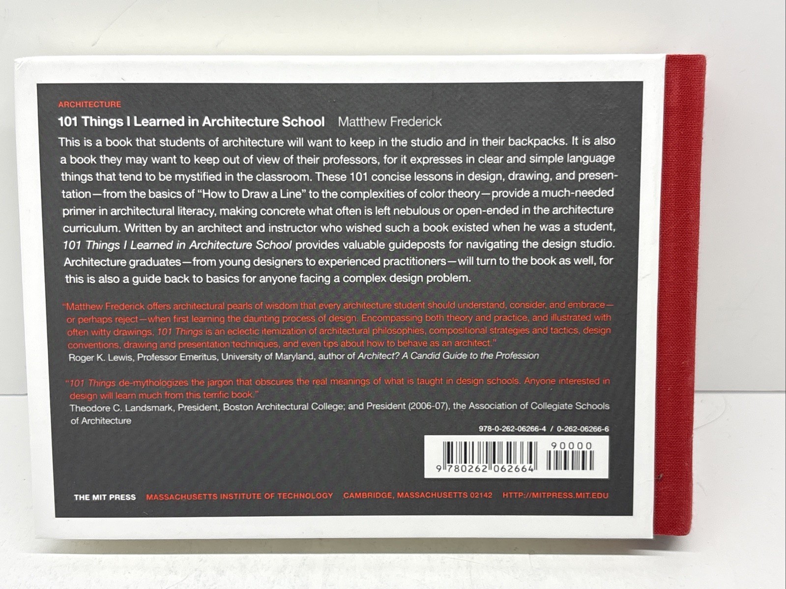 101 Things I Learned in Architecture School by Matthew Frederick – Hardcover