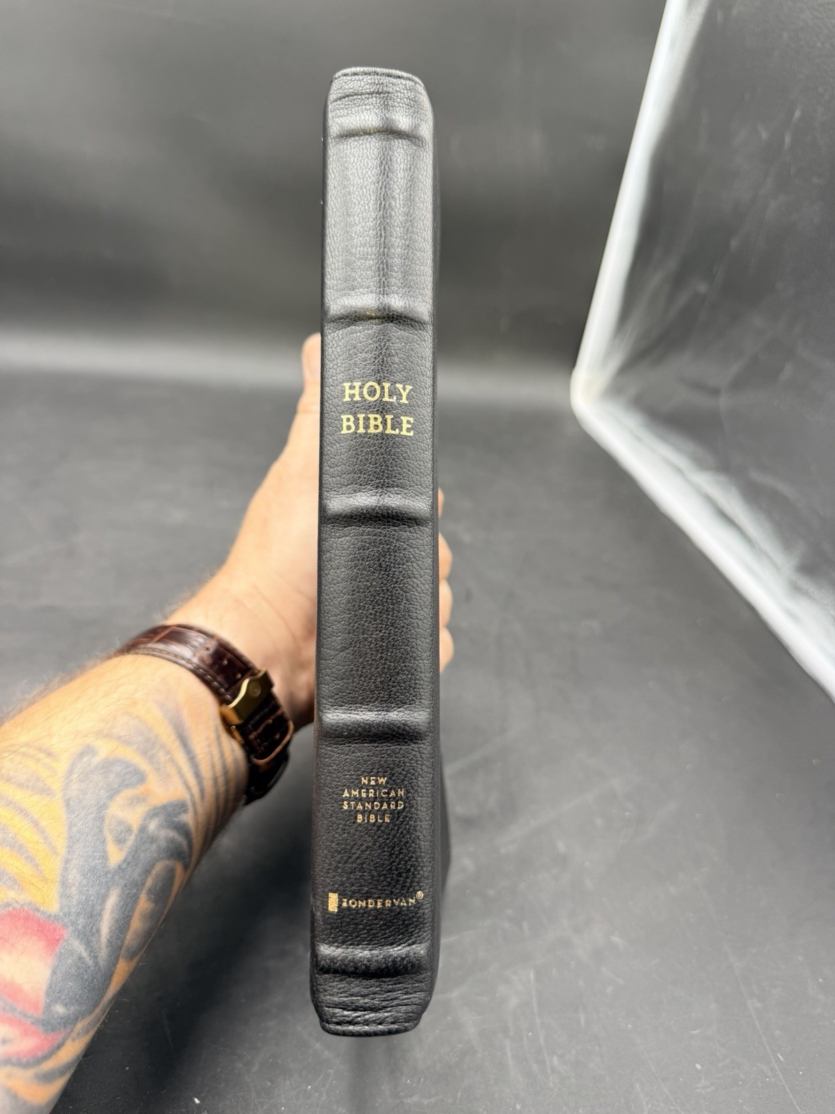 NASB Preacher’s Bible Premium Goatskin Leather Black Premier Collection 1995 tex