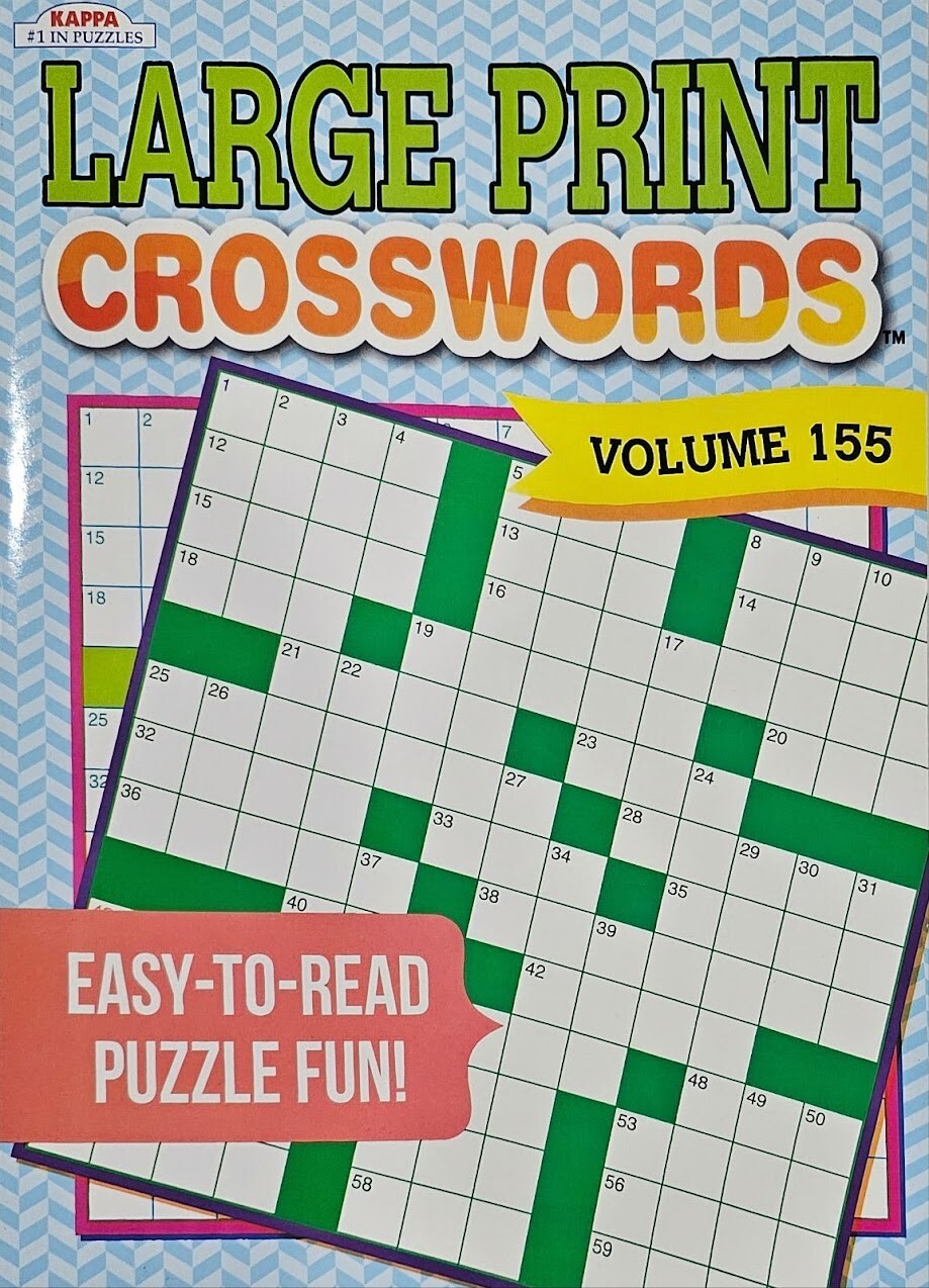 Kappa Large Print Crosswords Puzzle Books, 32 Different Volumes to Select U-PICK