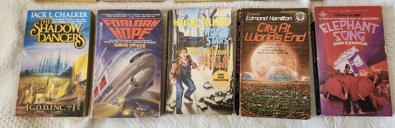 Vintage Sci Fi Fantasy Paperback Books 1980’s Science Fiction Book Lot x 15