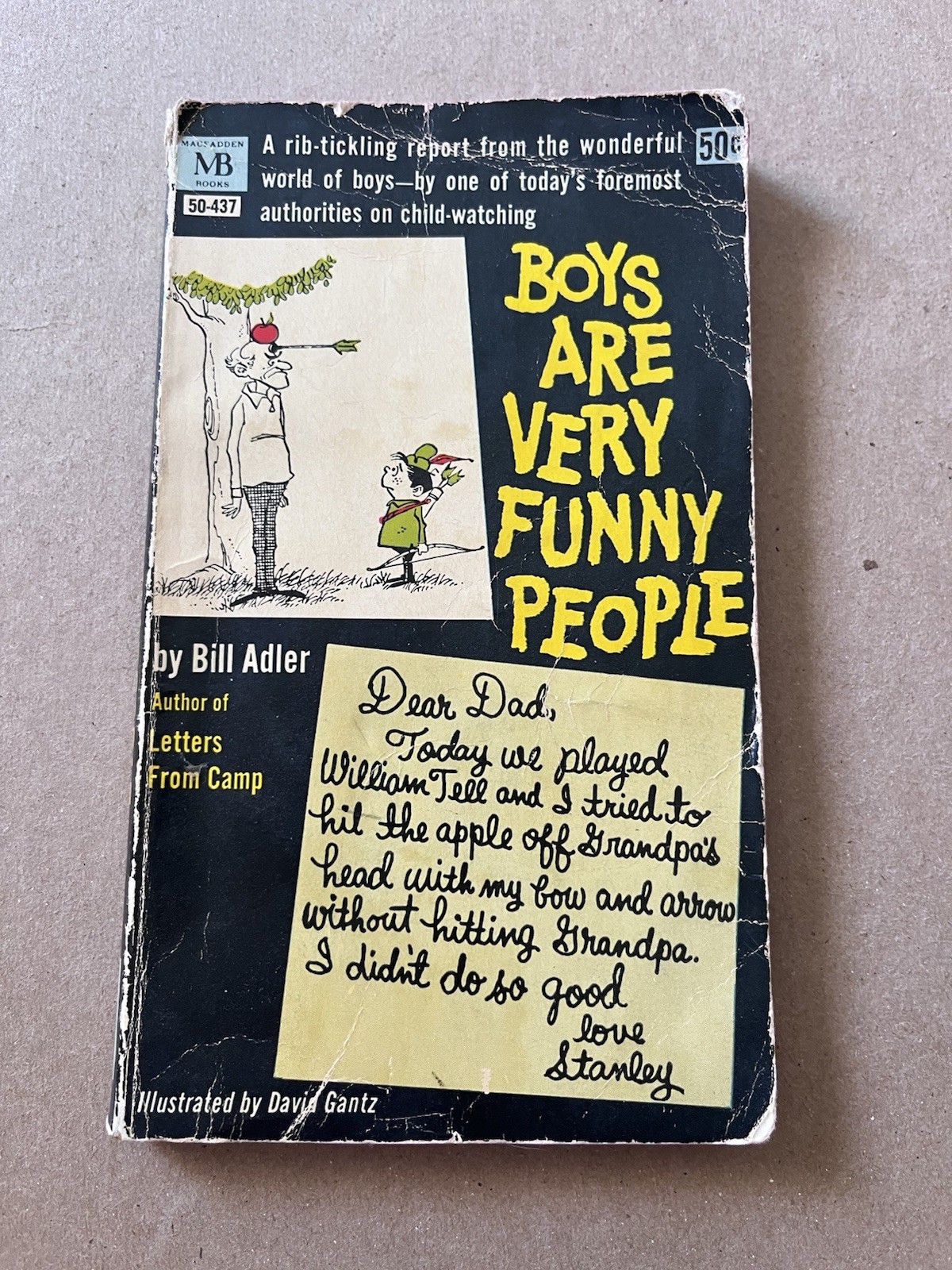 BOYS ARE VERY FUNNY PEOPLE by Bill Adler vintage 1968 Macfadden paperback HUMOR