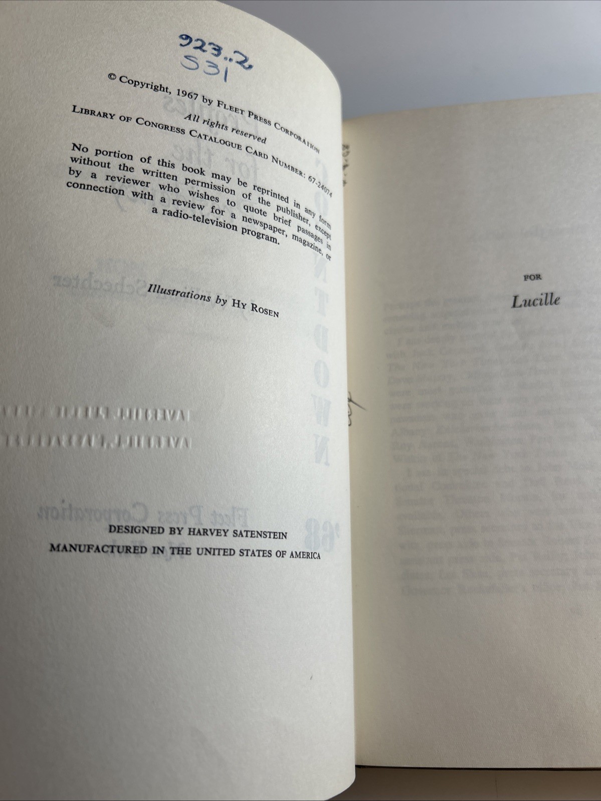 Rare 📕 Countdown ‘68 Profiles for the Presidency Schechter Presidential 2928