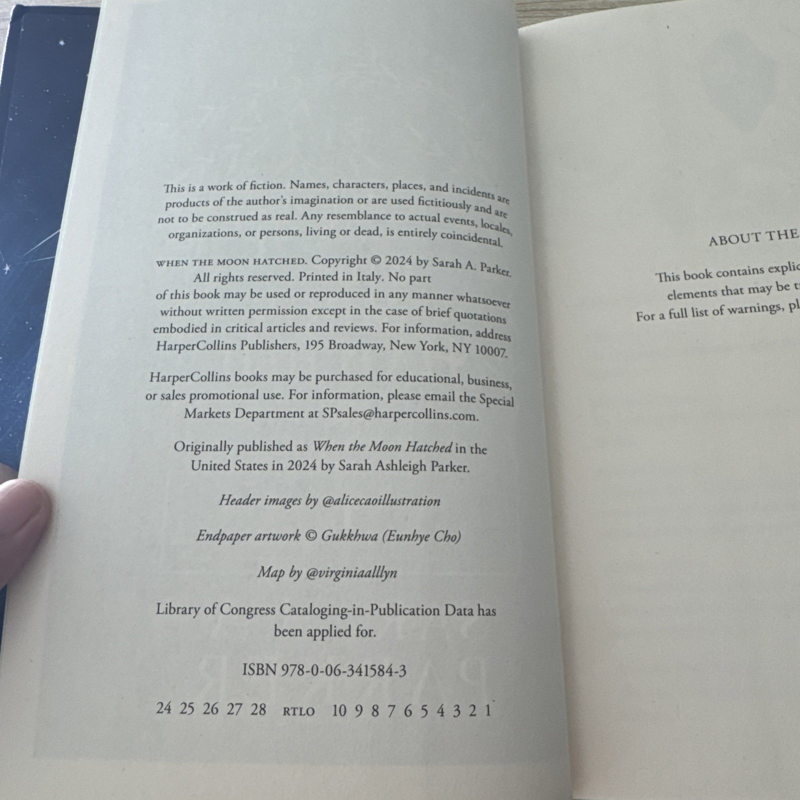 SIGNED When The Moon Hatched Sarah A Parker Deluxe Ed. First Print Limited ❤️