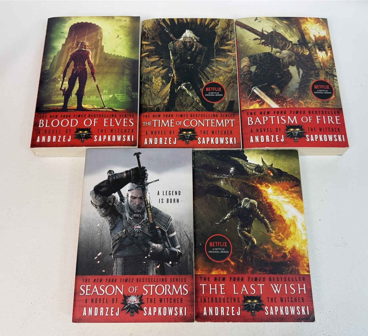 Andrzej Sapkowski Lot 5 Witcher #1-3 #6 + Last Wish