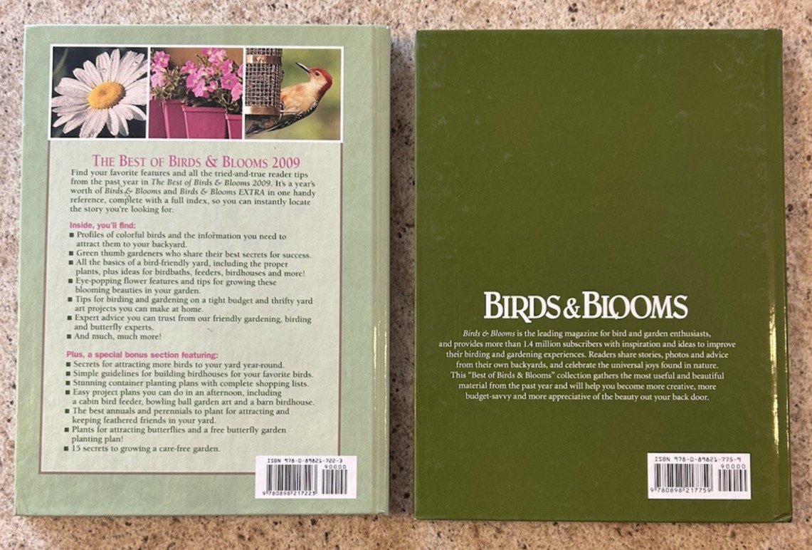 Birds & Blooms Hardcover Books (14 In All) The Best Of Annual Books