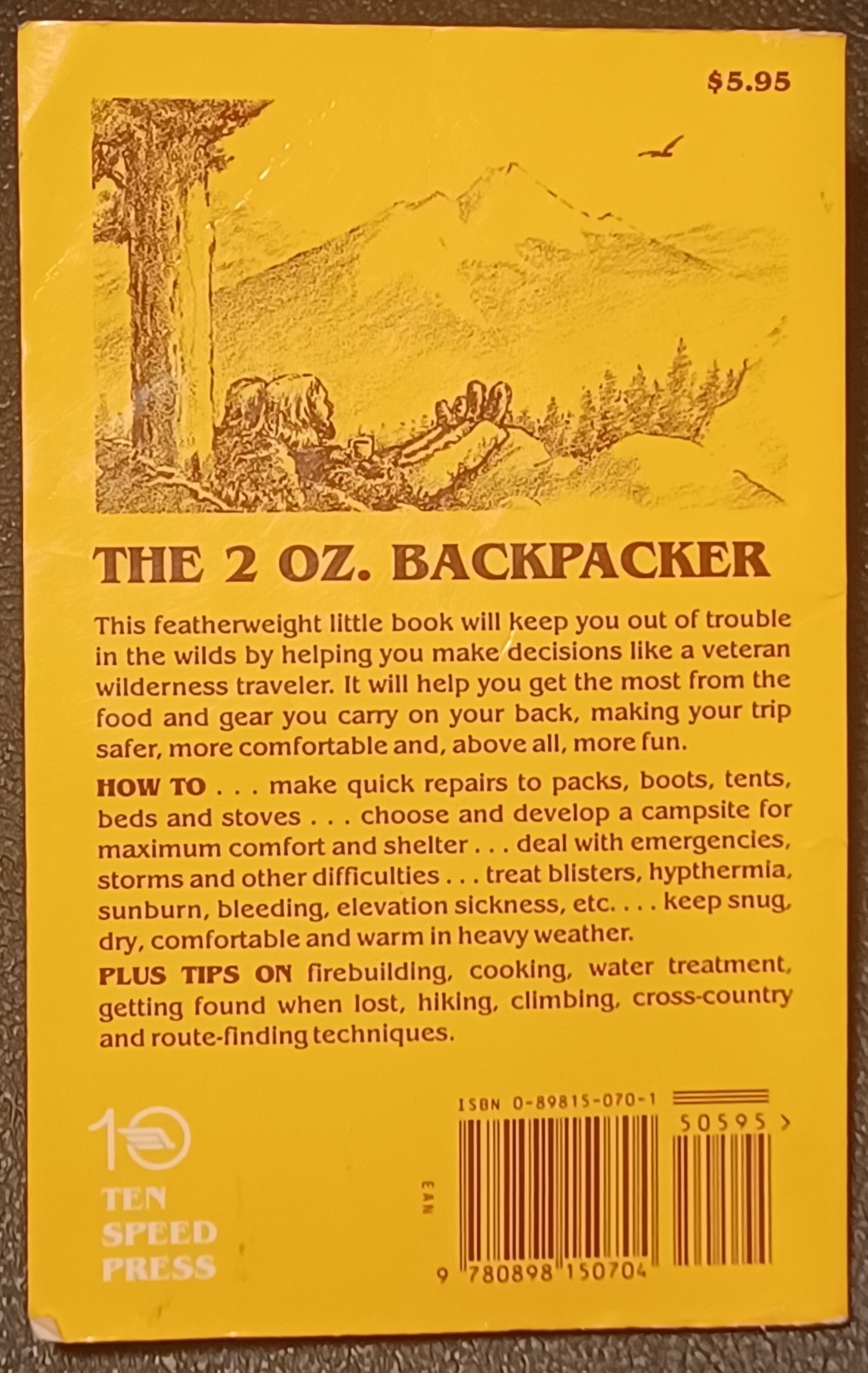 Vtg. The 2oz Backpacker ~ Problem Solving Manuel in the Wilds Robert S. Wood -Z