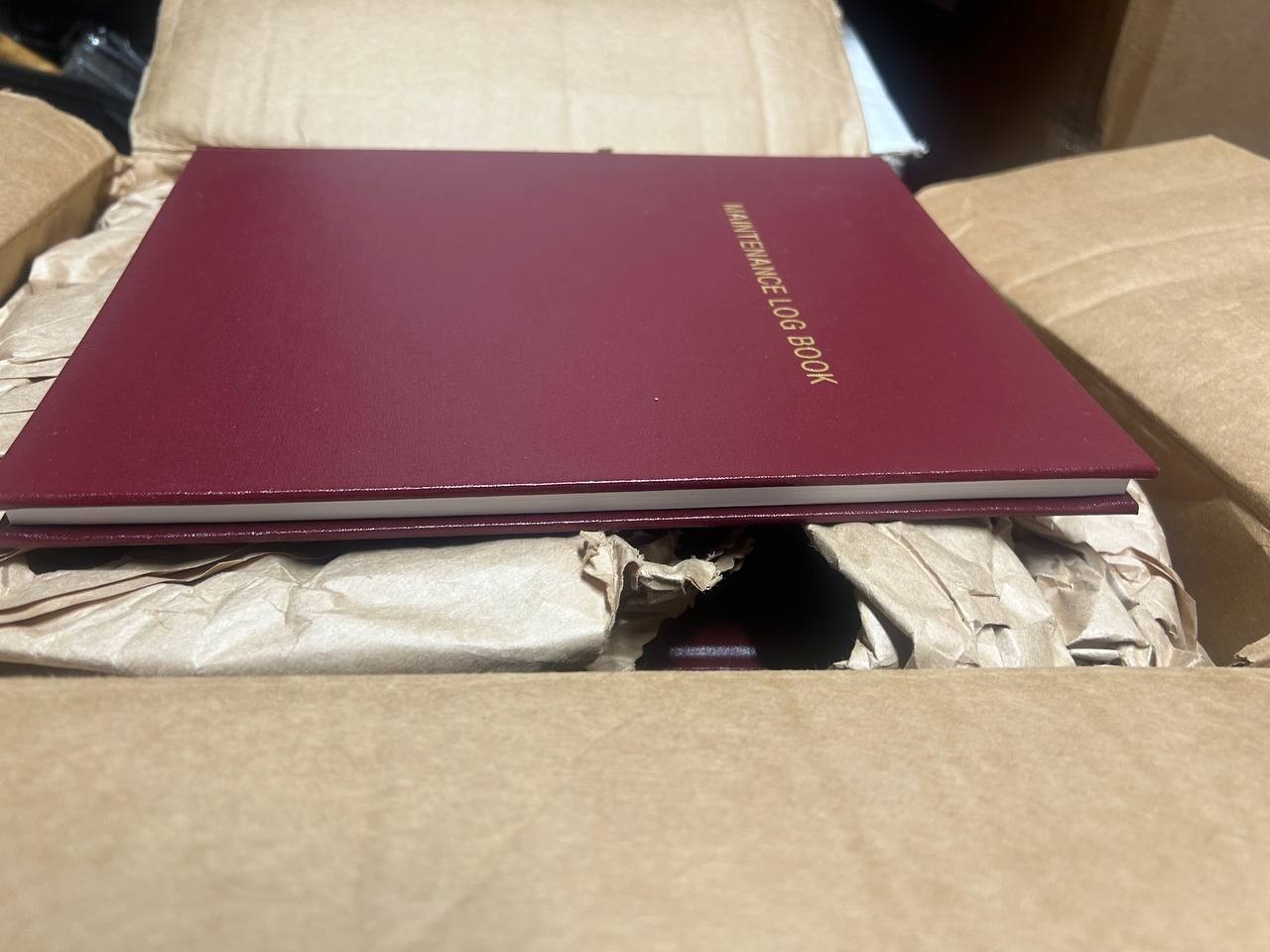 Maintenance Log Book Hardbound 120 Pages Industrial Equipment Record Journal