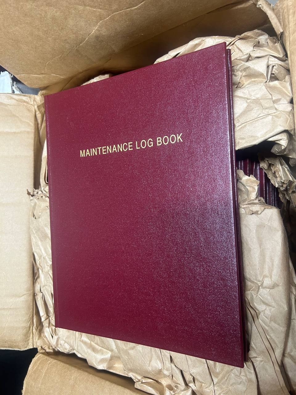 Maintenance Log Book Hardbound 120 Pages Industrial Equipment Record Journal
