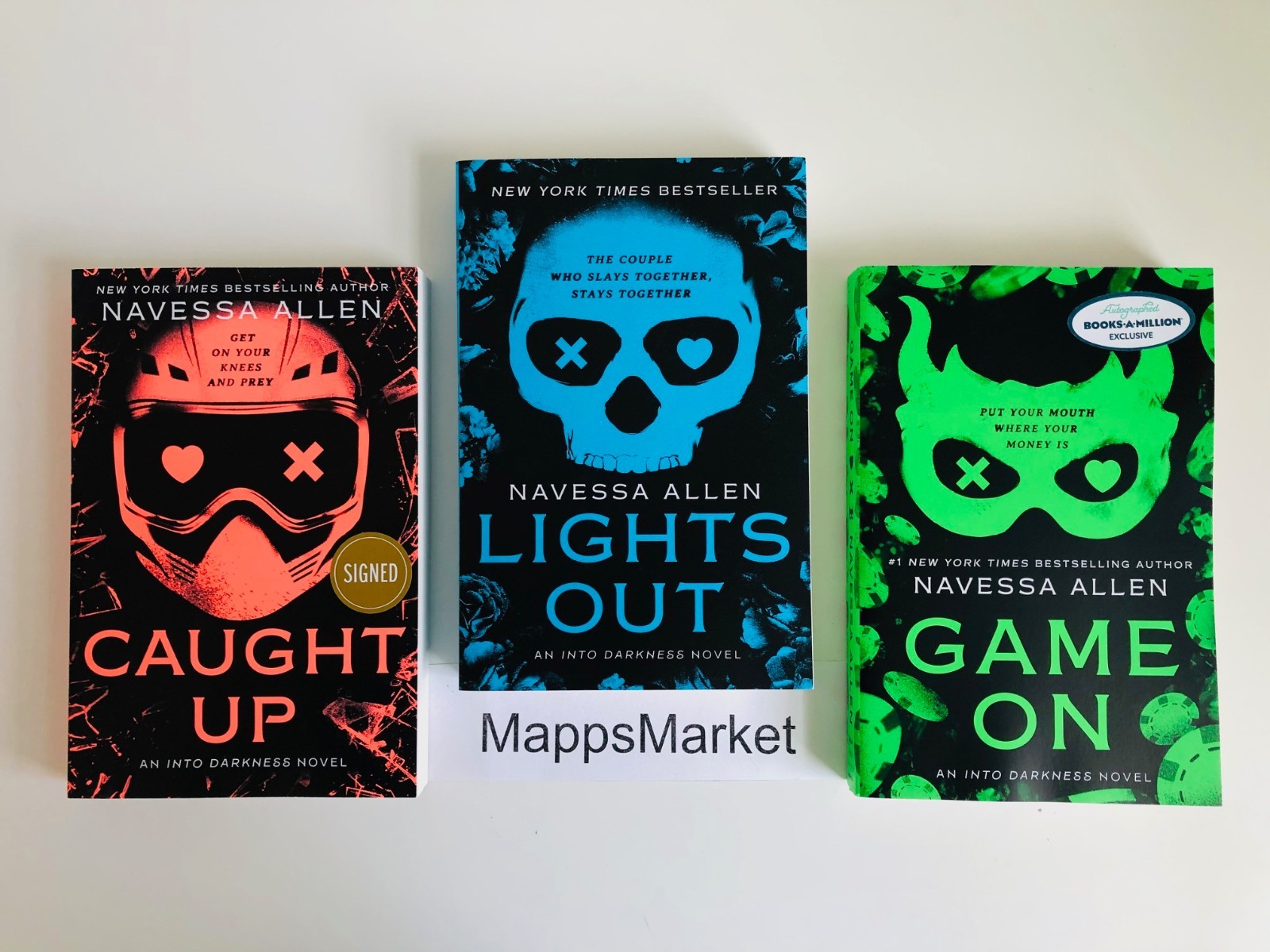 SIGNED IN PERSON Lights Out (Into Darkness #1) by Navessa Allen (2024, Trade PB)