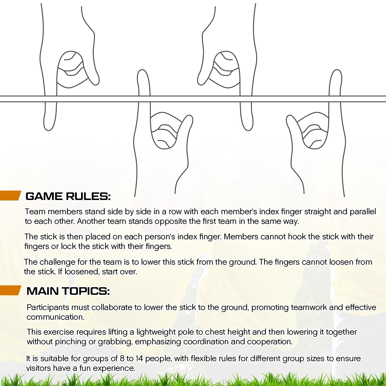WinnerWhy 1 Pcs Helium Stick Game Team Building Game for Work Corporate Team