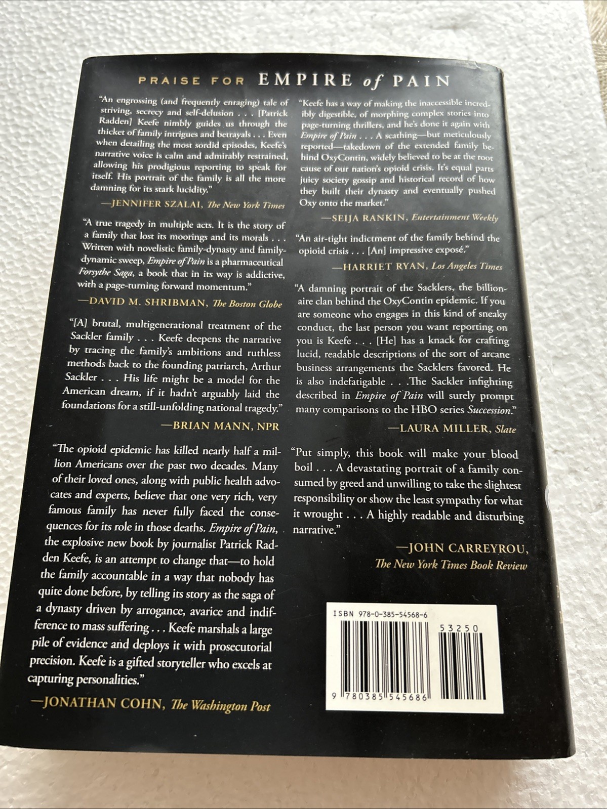 Empire of Pain: The Secret History of the Sackler Dynasty – Patrick Radden Keefe