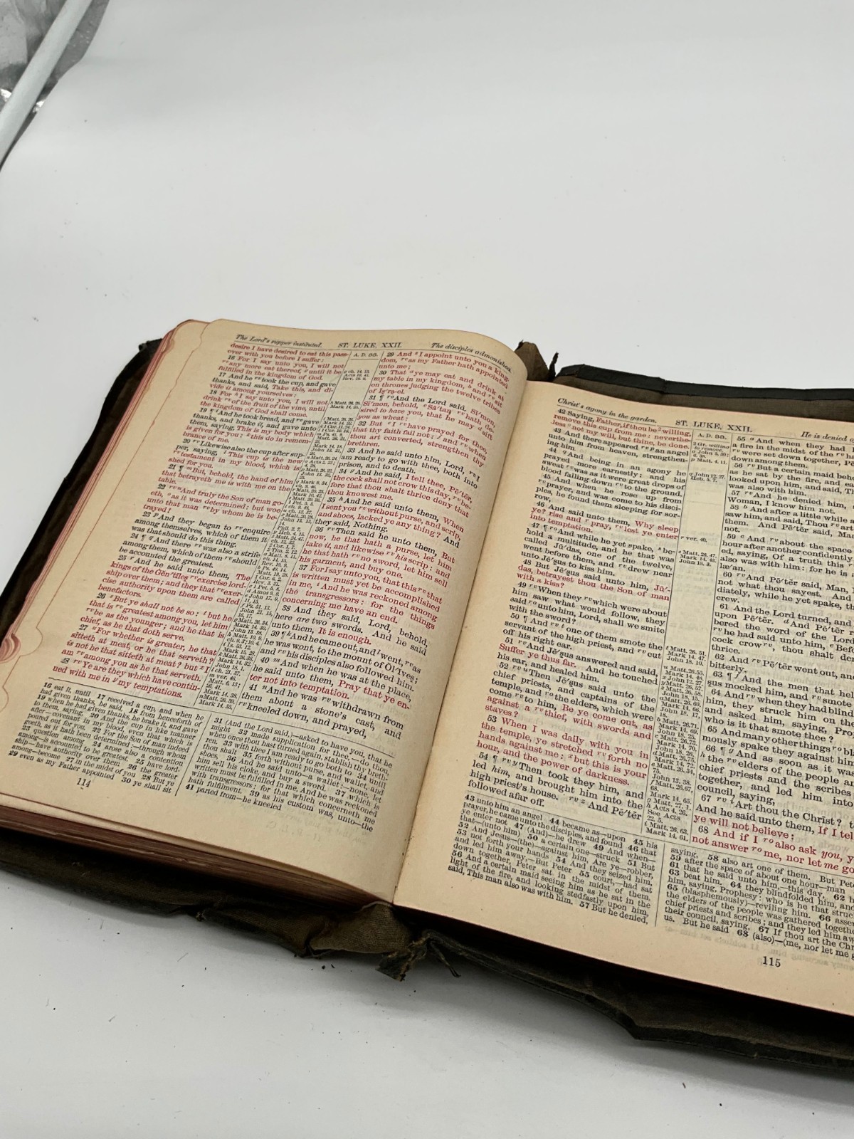 Holy Bible Red Letter Edition With The Words of Jesus Clara M Gamblin 1985 BK