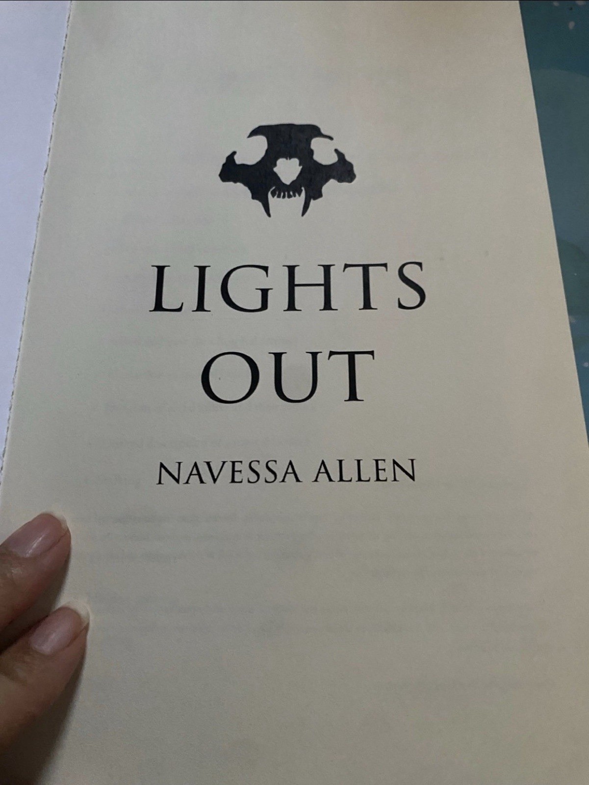 Lights Out by Navessa Allen Paperback Novel Romance Fiction (2024) OOP edition