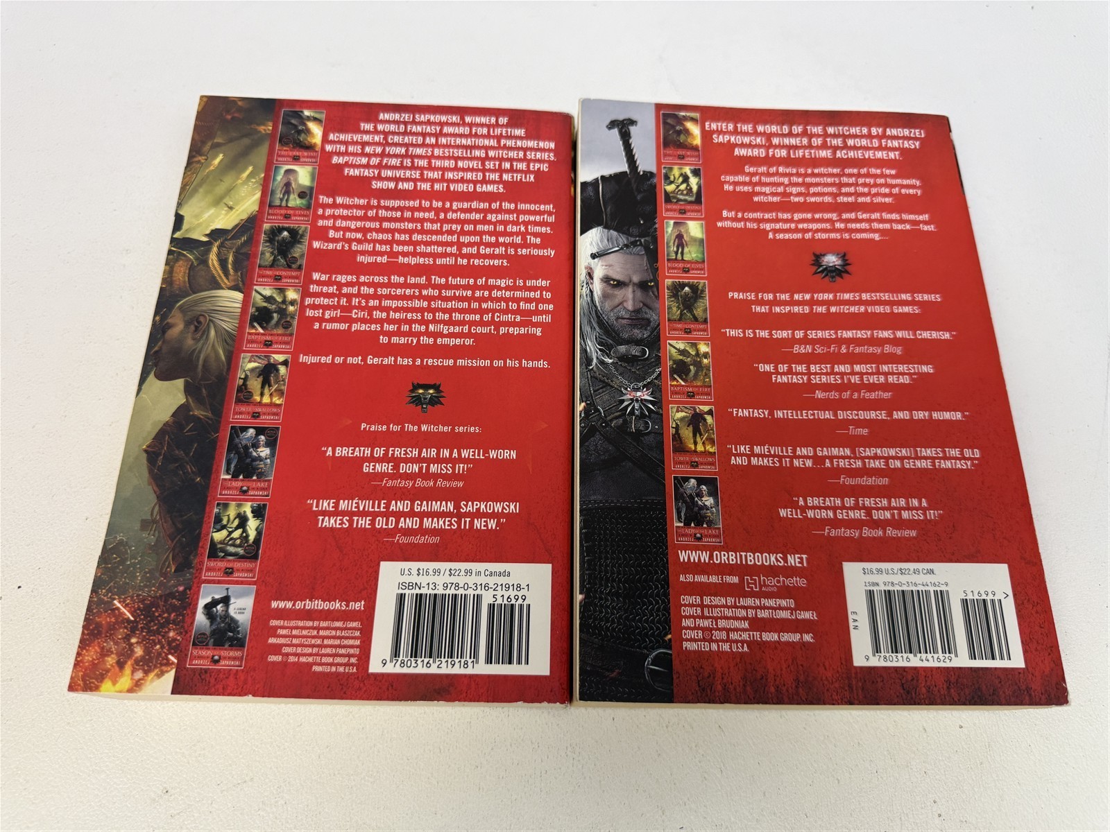 Andrzej Sapkowski Lot 5 Witcher #1-3 #6 + Last Wish