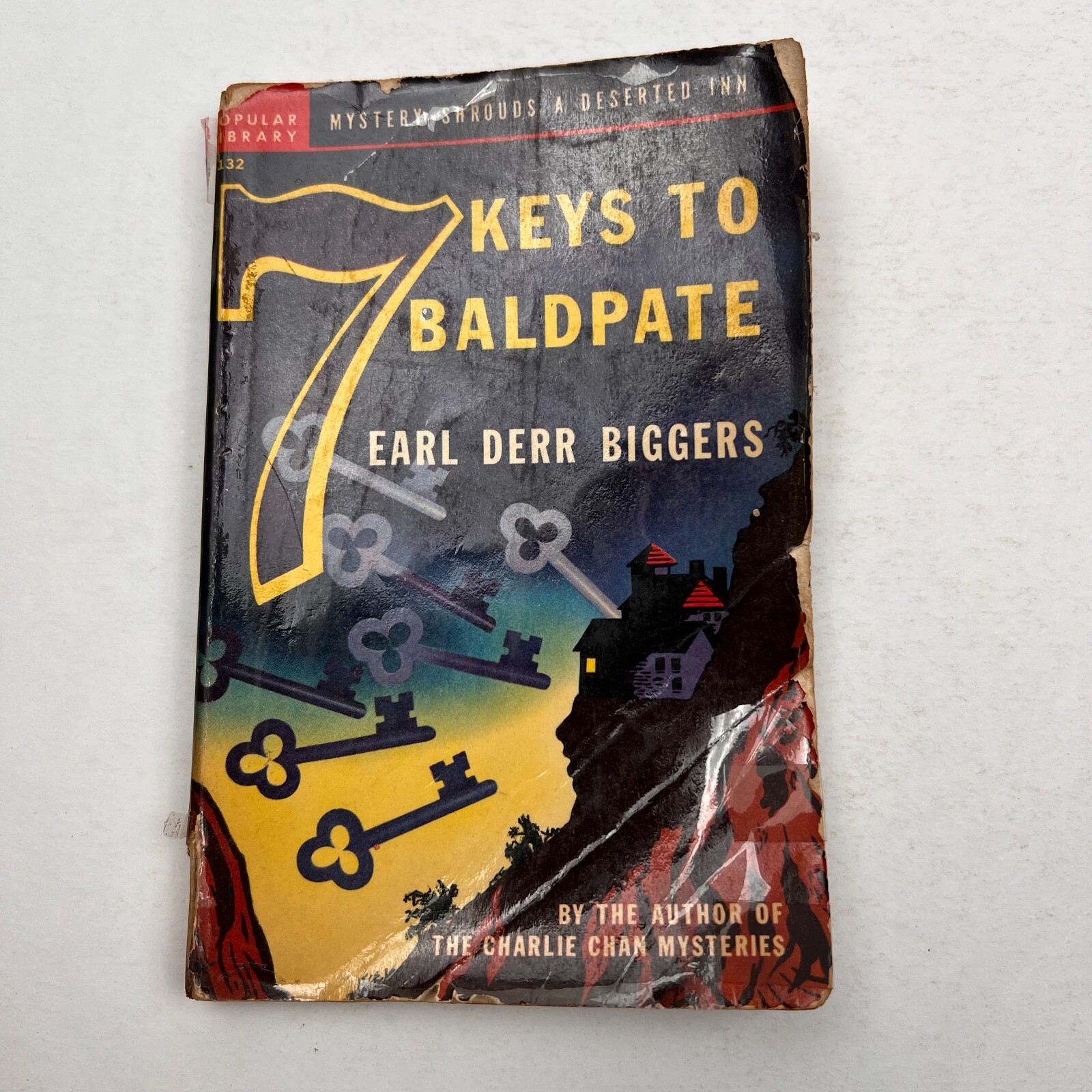 Earl Derr Biggers 7 KEYS TO BALDPATE Popular Library #132 vintage 1948 PB
