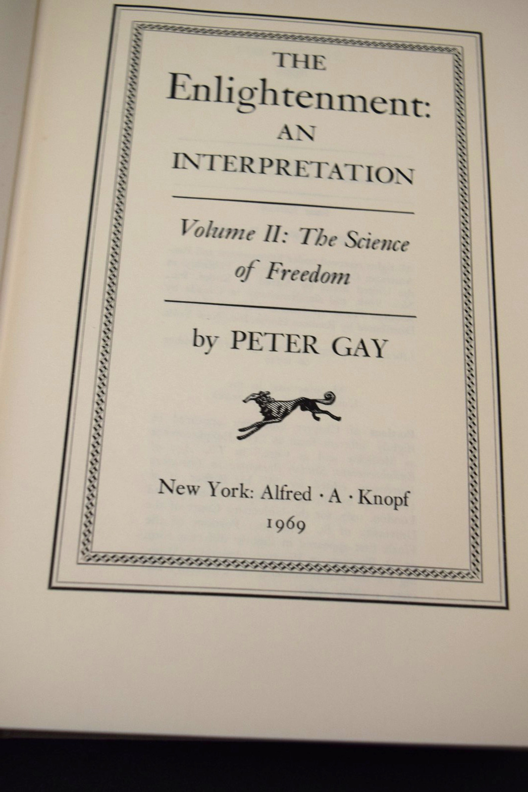 The Enlightenment An Interpretation Peter Gay 2 Vol. Set HC 1st Edition