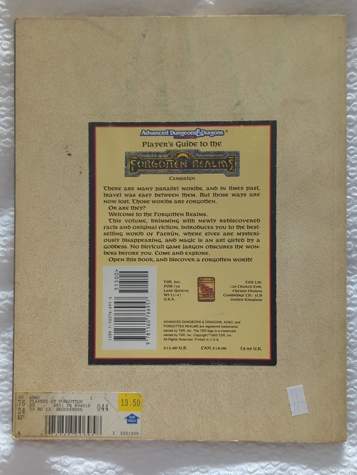 Player’s Guide to the Forgotten Realms Campaign Advanced Dungeons Dragons 2142