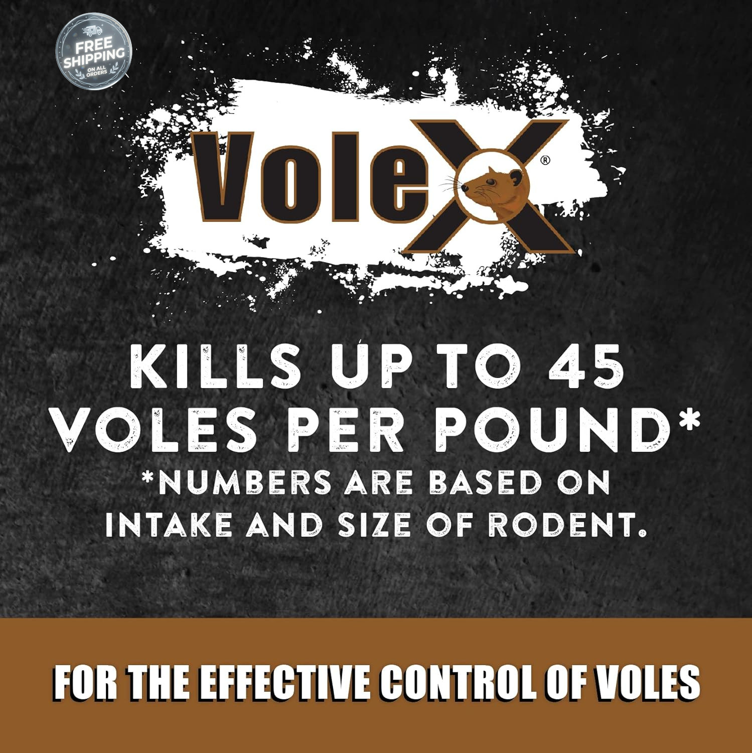VoleX All Natural Non Toxic Vole Killer Pellets 8oz Safe for Crops Pets