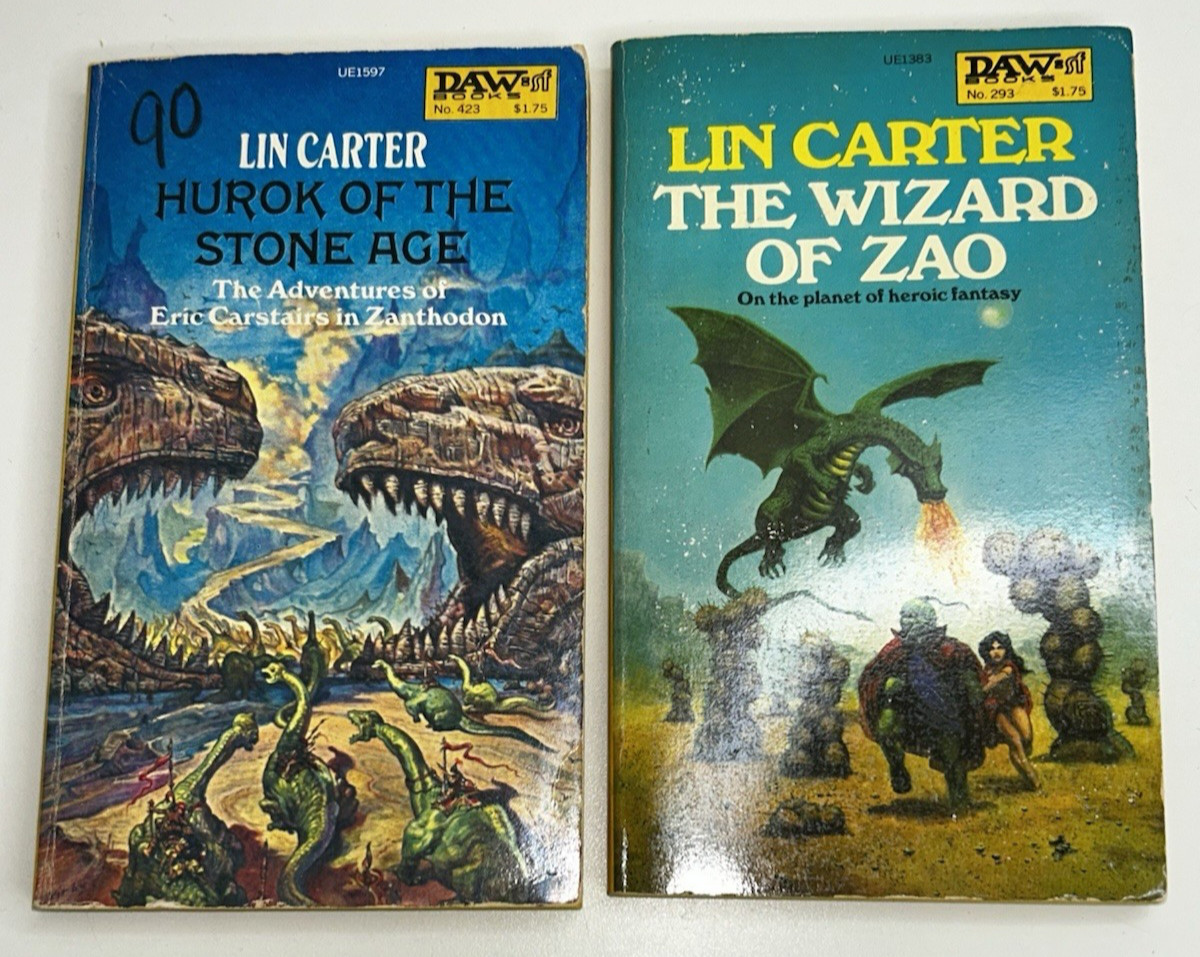 Lot of 11 Lin Carter PB Books VTG Zanthodon Thongor World’s End 1980s