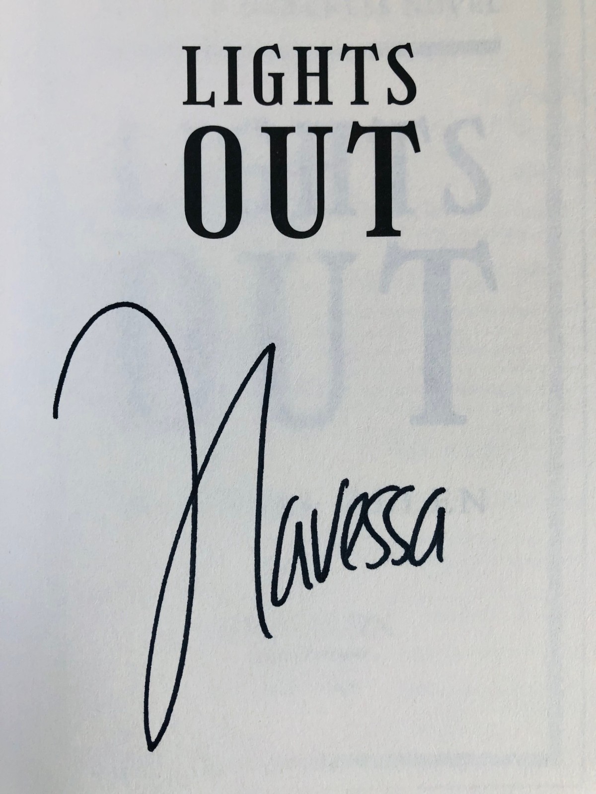 SIGNED IN PERSON Lights Out (Into Darkness #1) by Navessa Allen (2024, Trade PB)