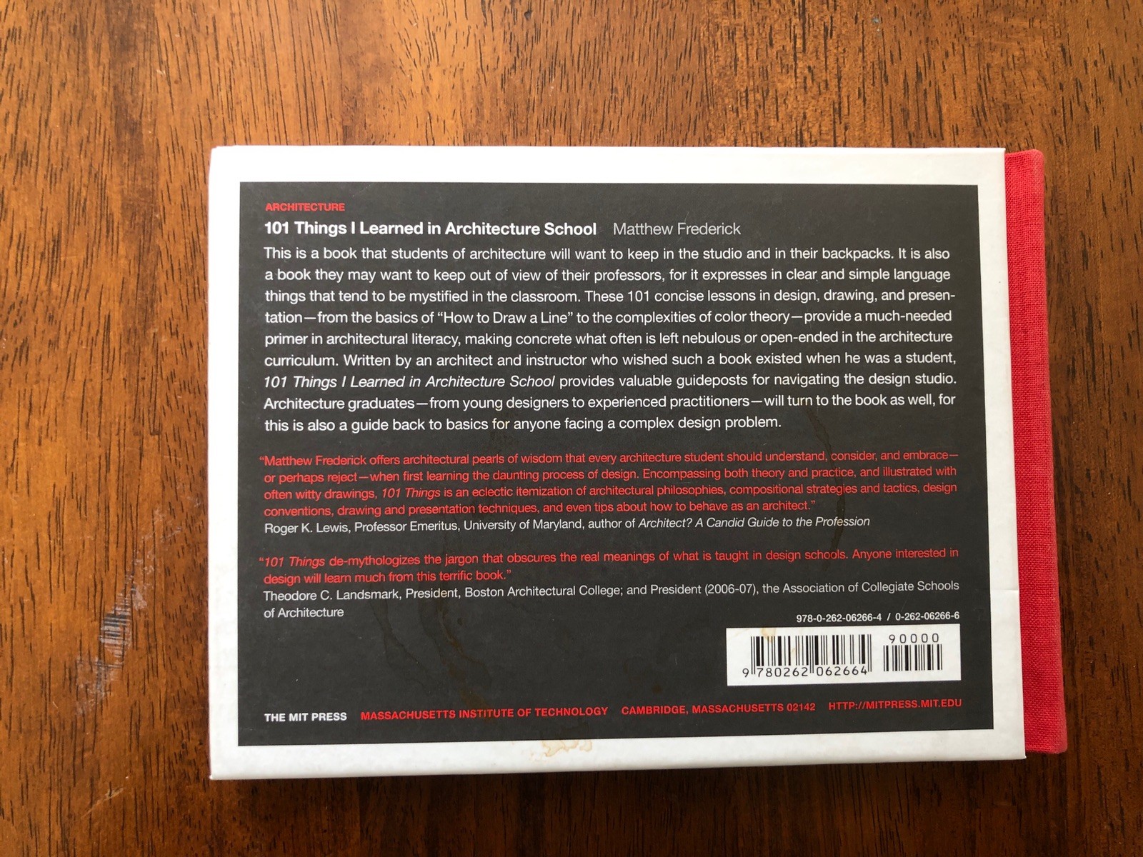 101 Things I Learned in Architecture School HC Matthew Frederick 2007