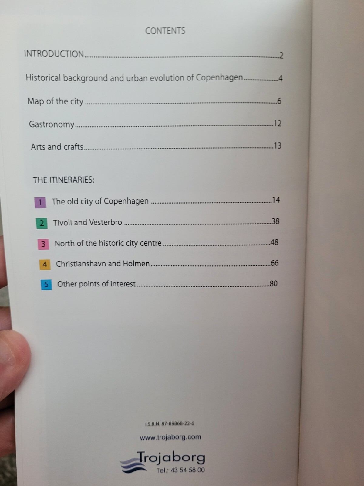 GUIDE TO COPENHAGEN – ENGLISH – 96 PAGES, 151 PHOTOGRAPHS -TROJABORGS FORLAG