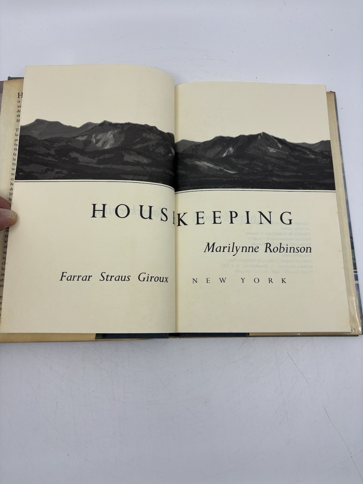 HOUSEKEEPING by Marilynn Robinson First Edition 1st Printing Author of Gilead