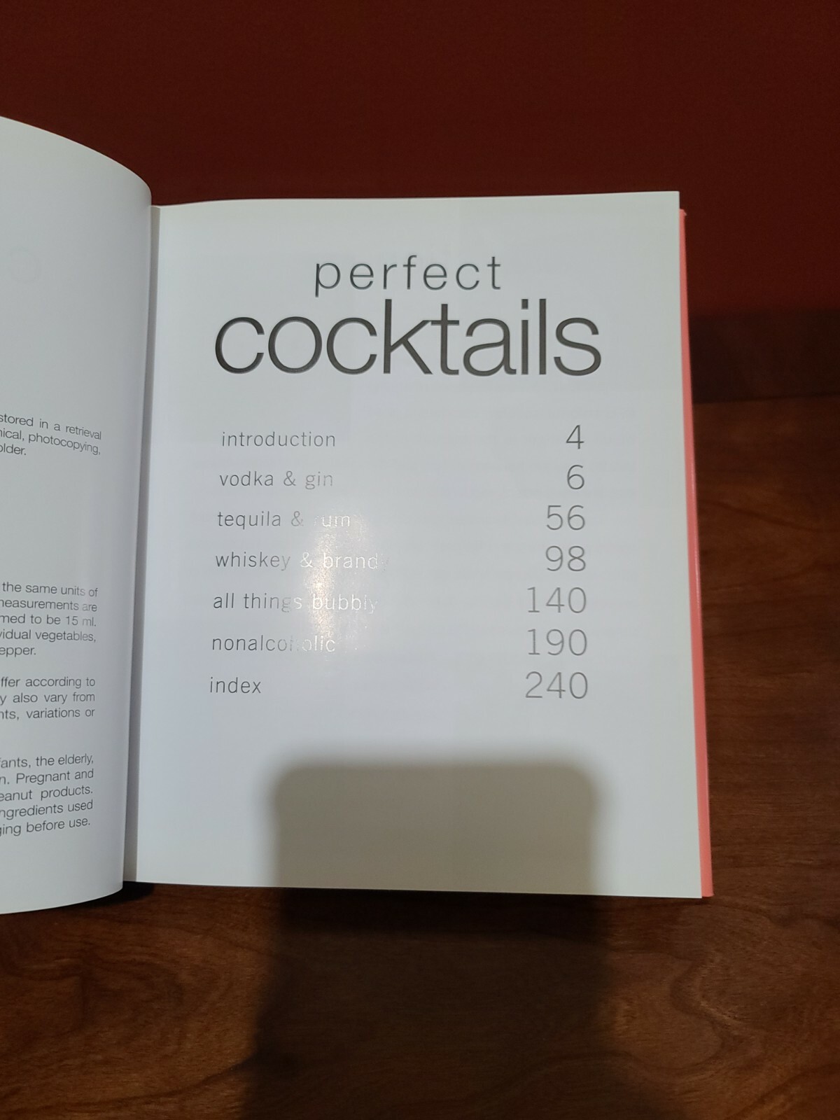 Perfect Cocktails Book a collection of over 100 essential recipes. 240 PAGES