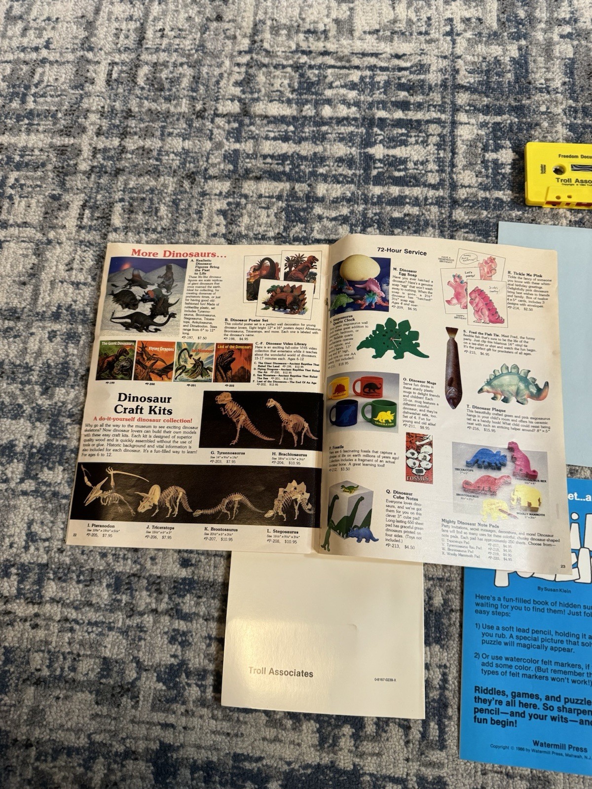 Vintage Scholastic 1980’s TROLL BOOK CLUB Teacher FLYER BOOKLET BAG SET w/ Tape