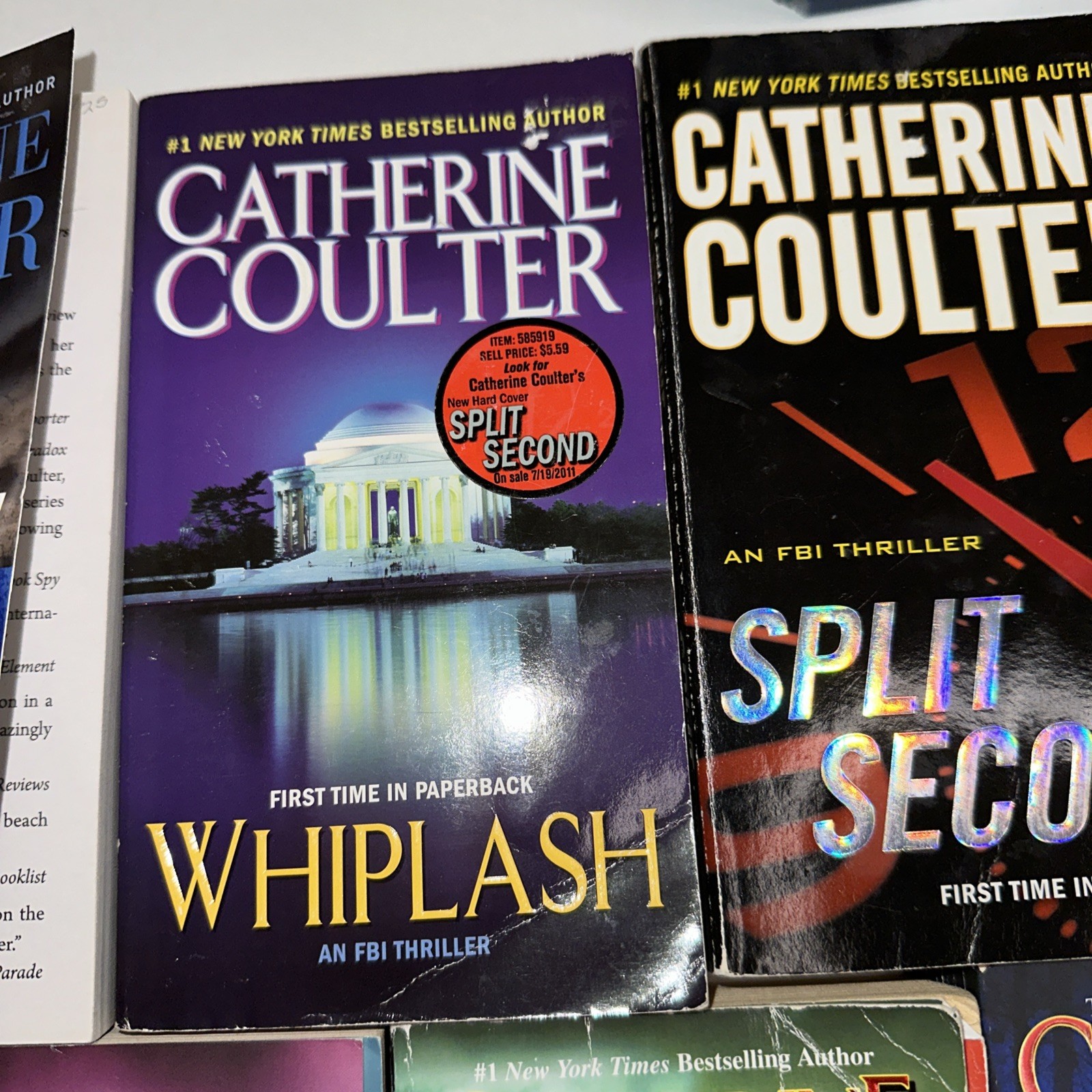 LOT OF 9 CATHERINE COULTER SUSPENSE NOVELS 8 in the FBI Thriller Series+1 Other