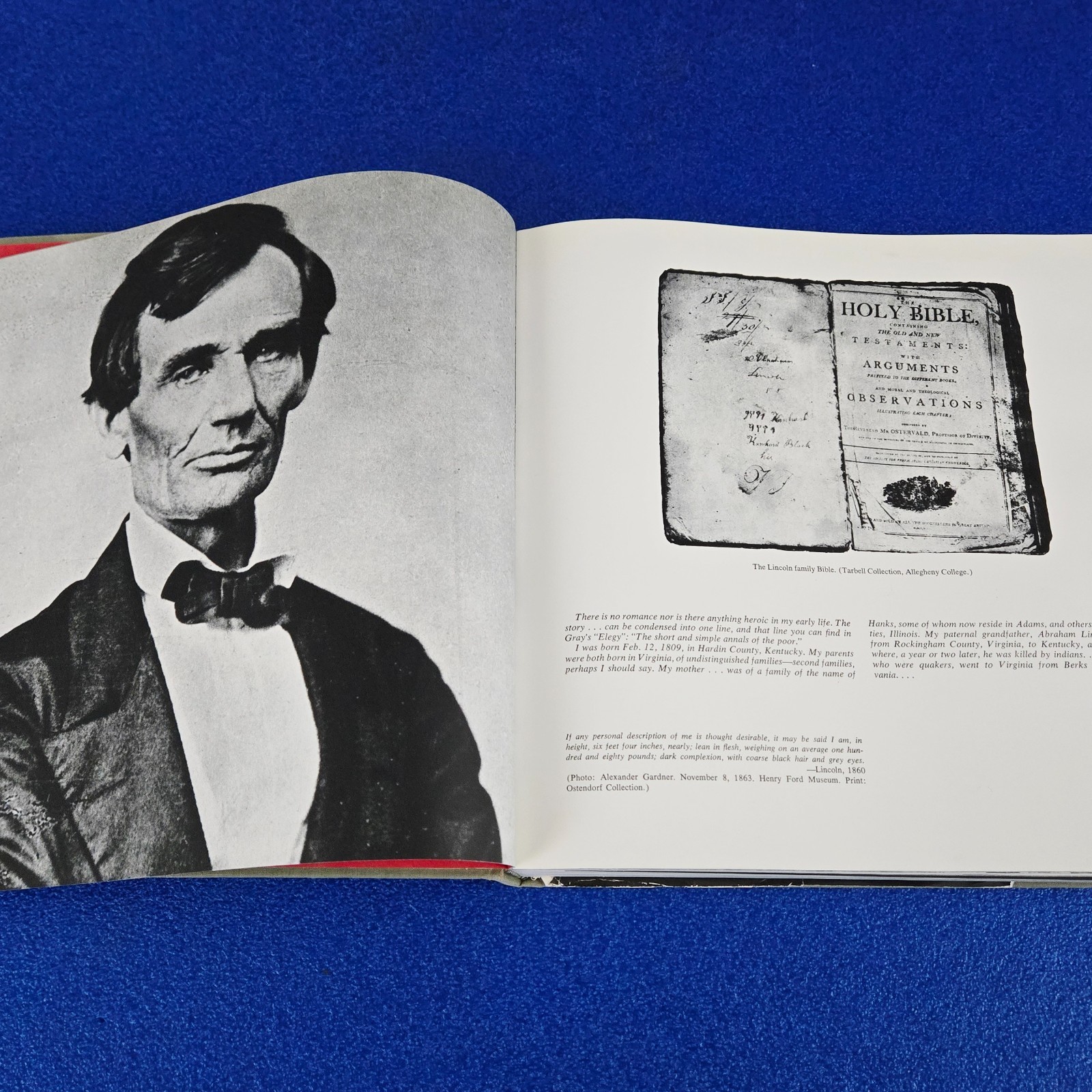ABRAHAM LINCOLN AND HIS AMERICA X-LARGE HARDCOVER BOOK FREE SHIPPING / 5lbs