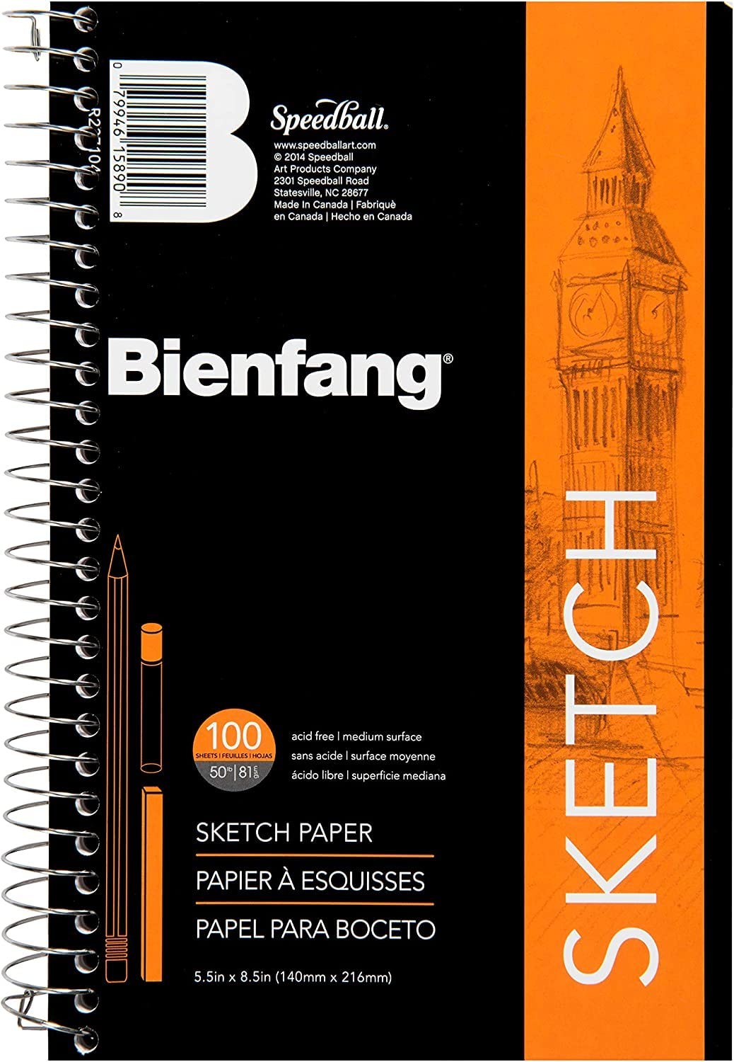 Sketch Pad 5.5×8.5 Inch 3Pack 100 Sheets of 60lb 90gsm Art Paper, Spiral Boun…