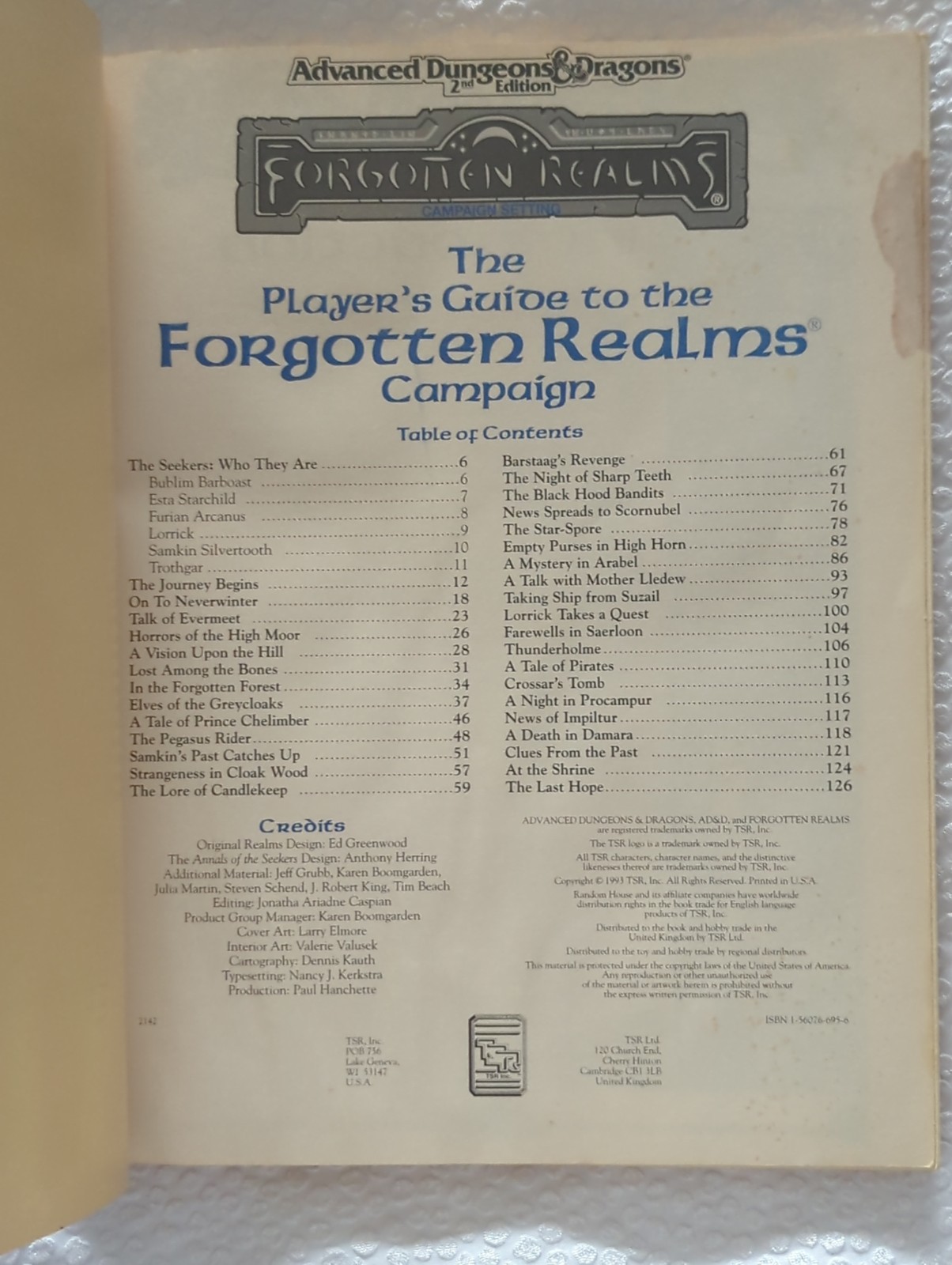 Player’s Guide to the Forgotten Realms Campaign Advanced Dungeons Dragons 2142