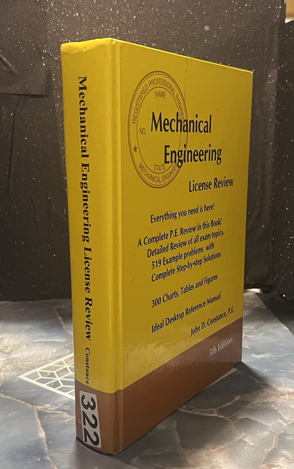 MECHANICAL ENGINEERING LICENSE REVIEW By John D. Constance – Hardcover EXCELLENT