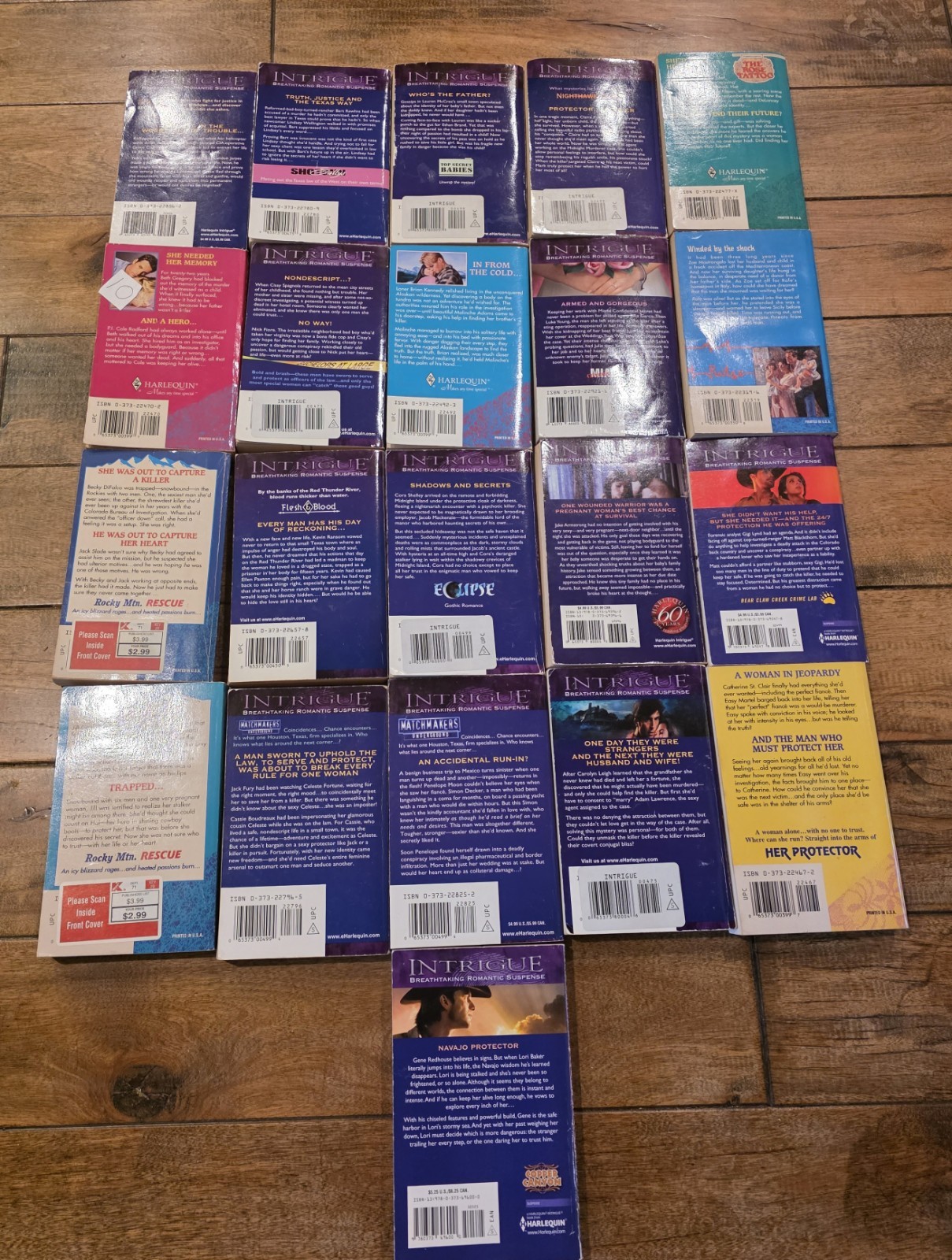 Harlequin Intrigue Lot Of 21 Romance Paperback Books 90s 2000s