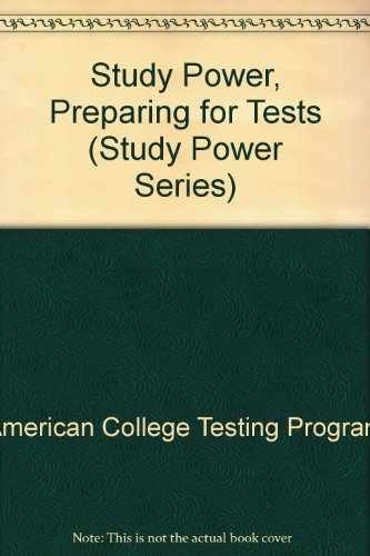 Study Power, Preparing – Paperback, by American College Testing – Very Good j