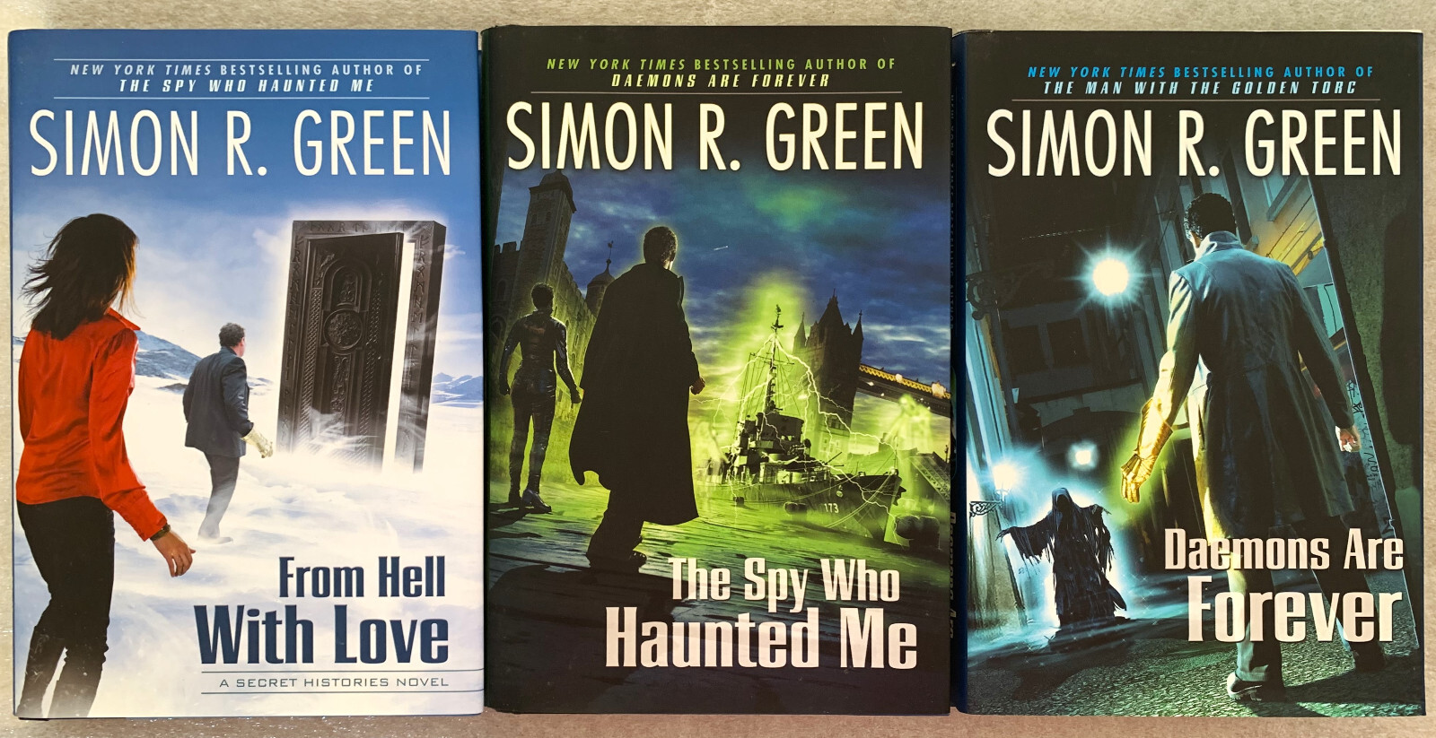 5lbs of 3 SIMON R. GREEN HARDCOVER BOOKS LOT THE SPY WHO HAUNTED ME DAEMONS