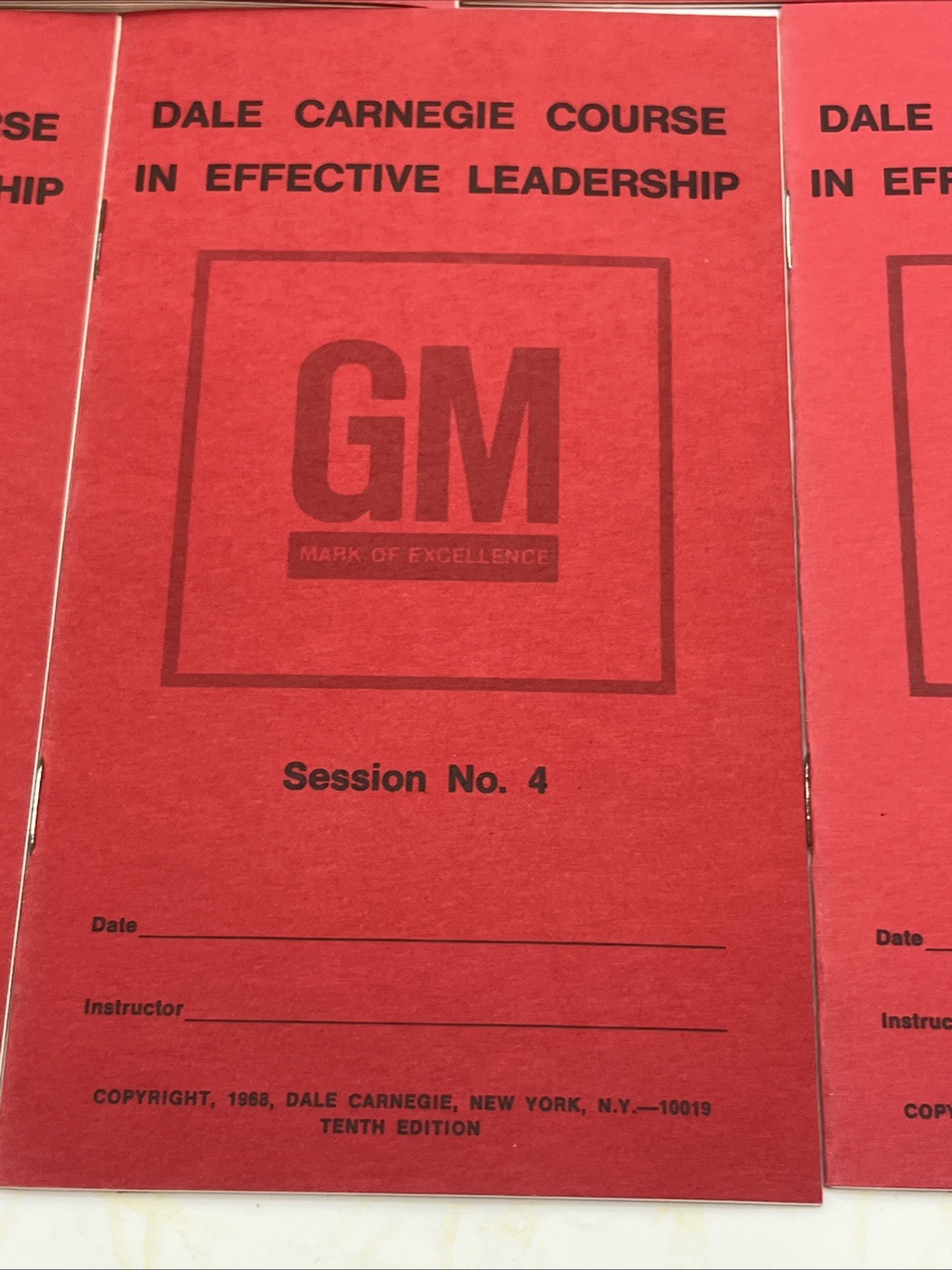 9 GM Dale Carnegie Booklets (Course In Effective Leadership/Effective Speaking)