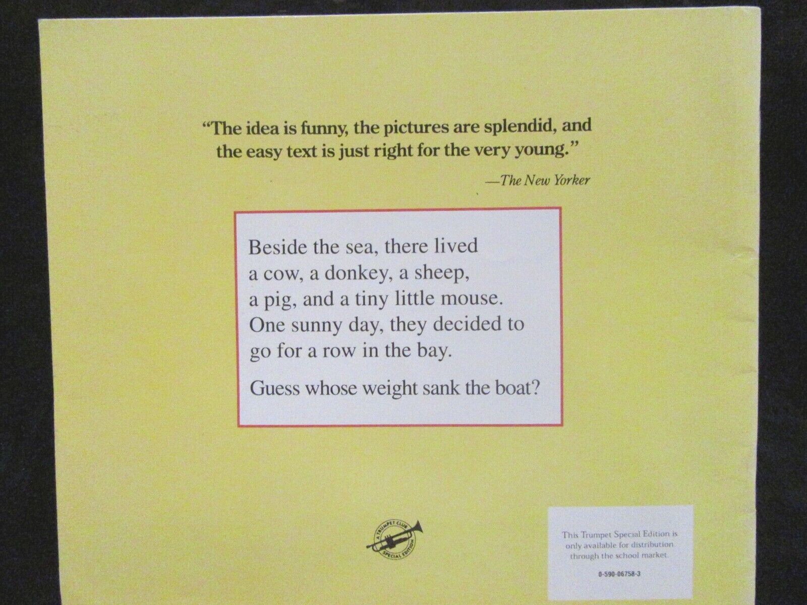 Who Sank the Boat? by Pamela Allen Paperback