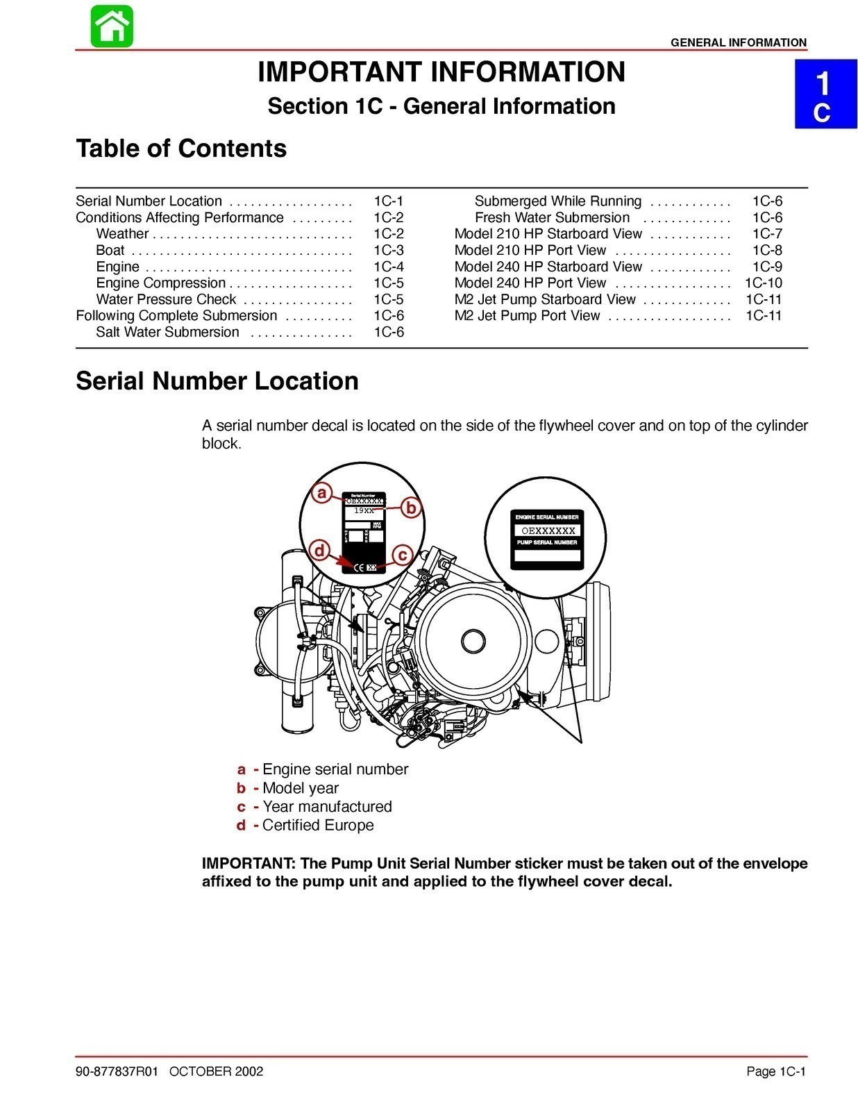 MERCURY 210 240 JET DRIVE STARTING YR 2000 SERVICE MANUAL FIXED – FRONT & BACK