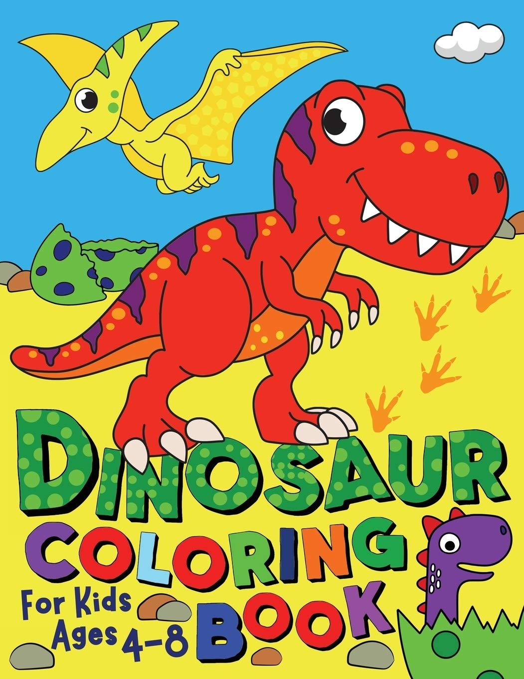 Dinosaur Coloring Book: For Kids ages 4-8 (Silly Bear Coloring Books) – pape…