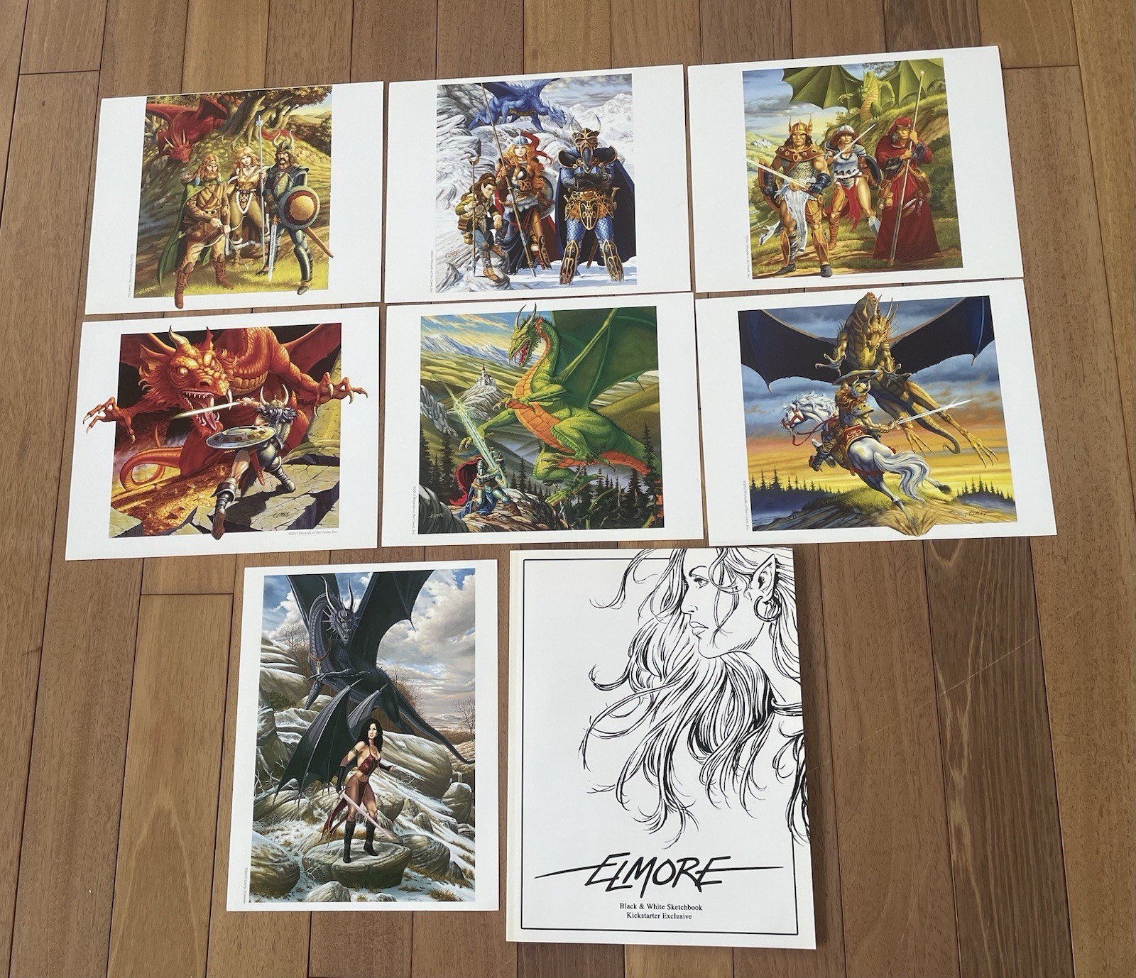 Larry Elmore Black & White Sketchbook – Kickstarter Exclusive PLUS 7 8×11 Prints