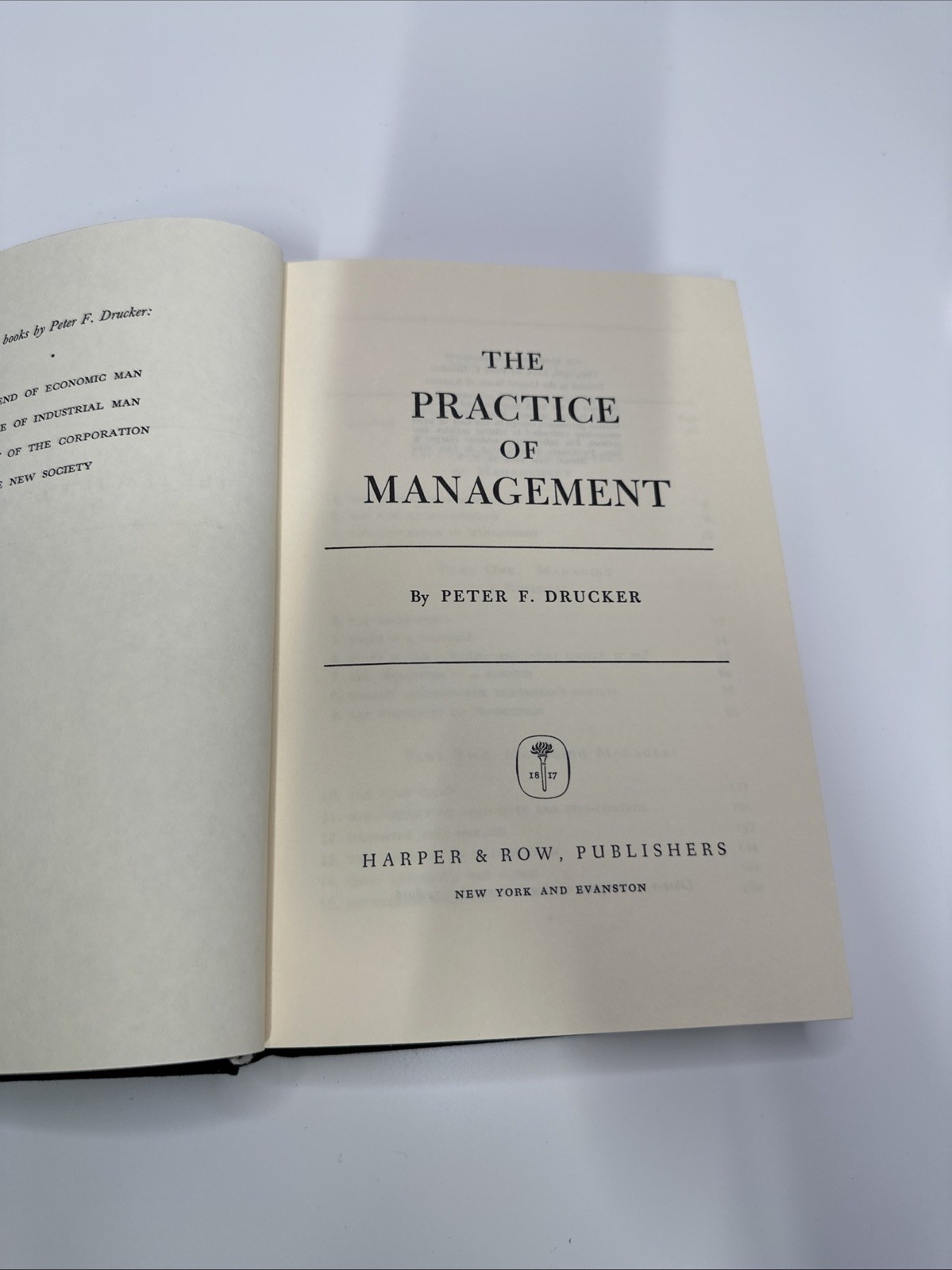 THE PRACTICE OF MANAGEMENT By Peter Ferdinand Drucker – Hardcover 1st Edition