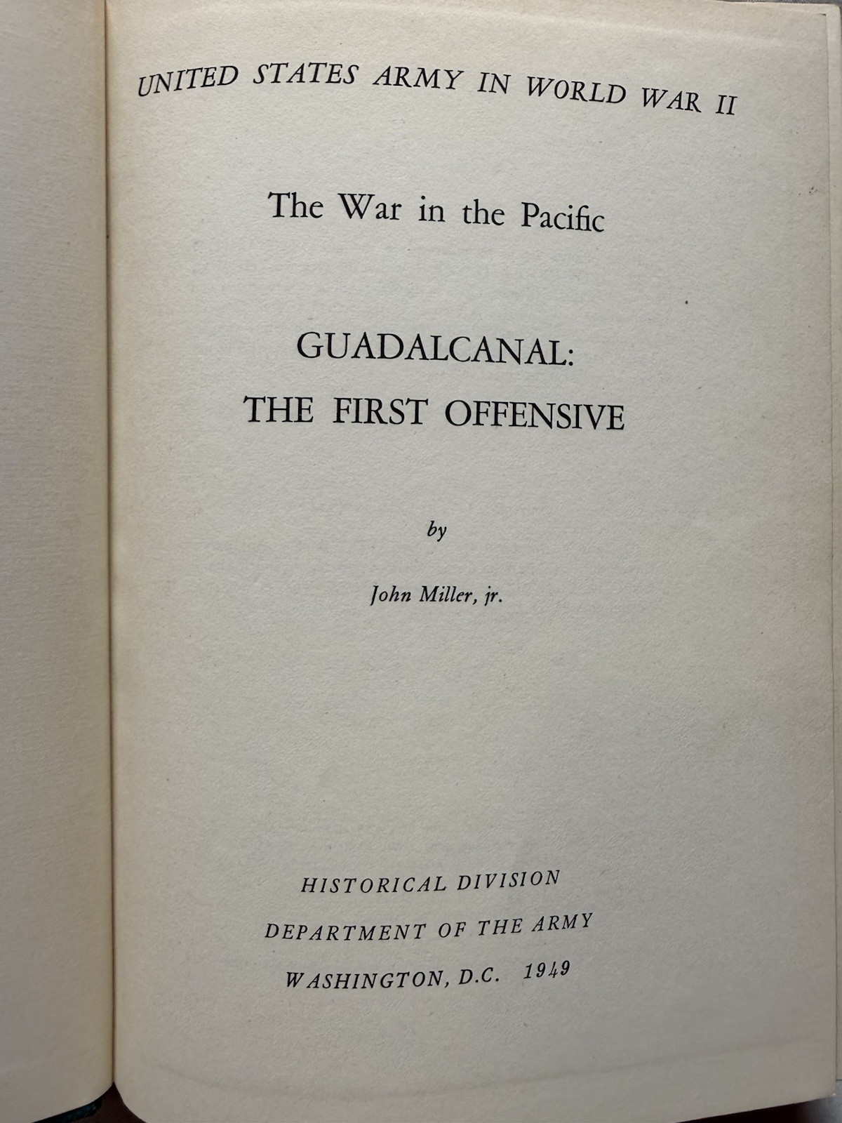U.S. Army World War II (Green 1949 HC Book) War In Pacific: Guadalcanal ~ Maps