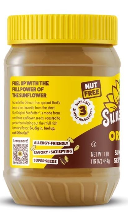 SunButter Original Sunflower Seed Butter 16 oz Jar