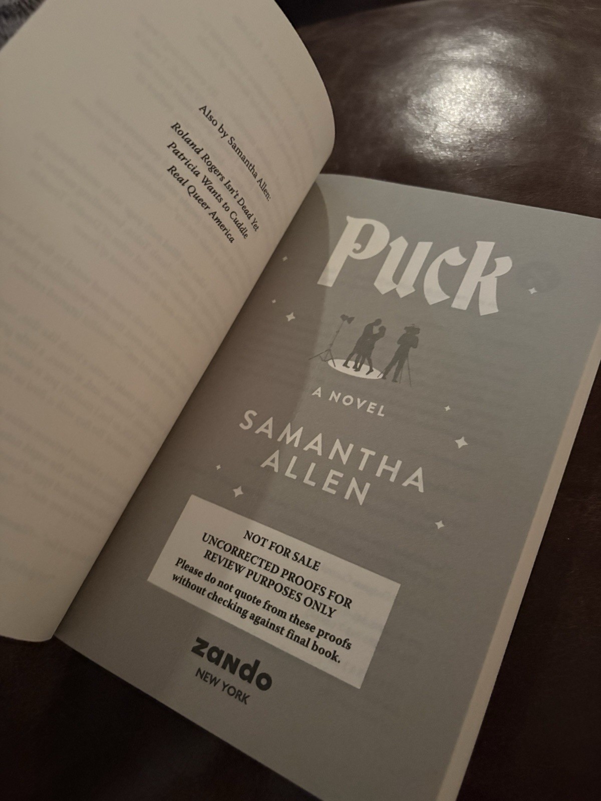 Puck by Samantha Allen New Paperback ARC Release date 6/2026